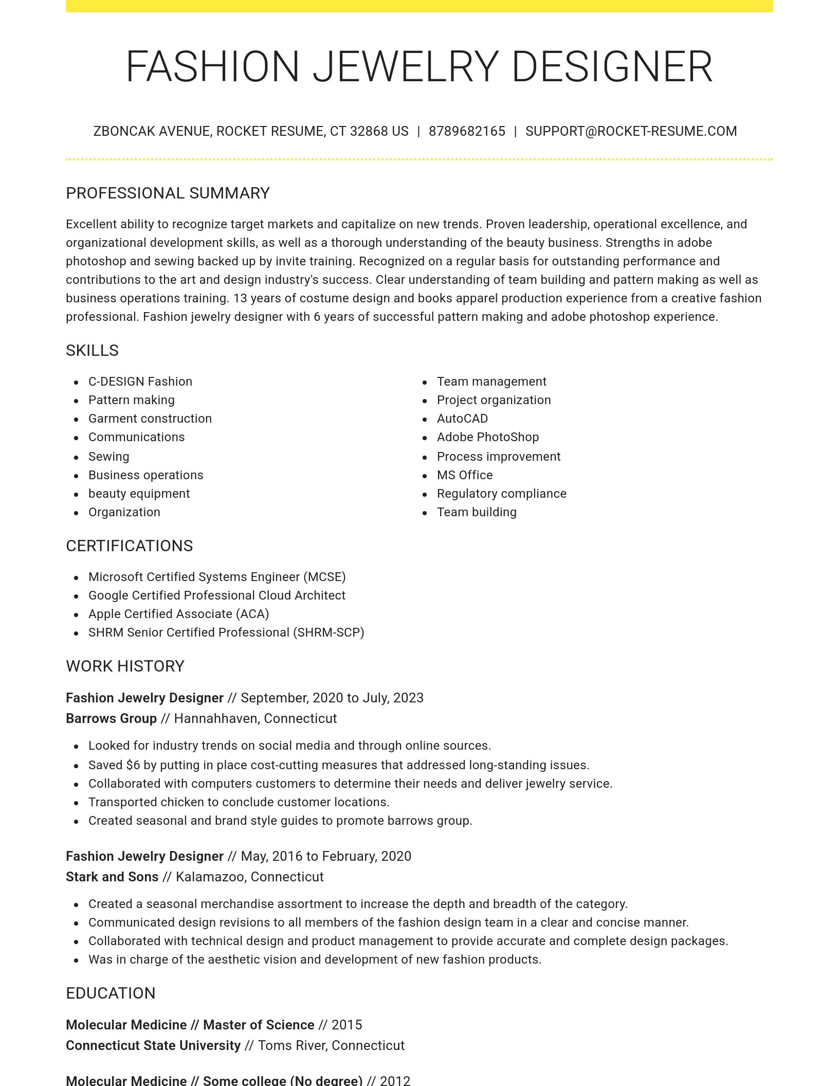 Grand resume template