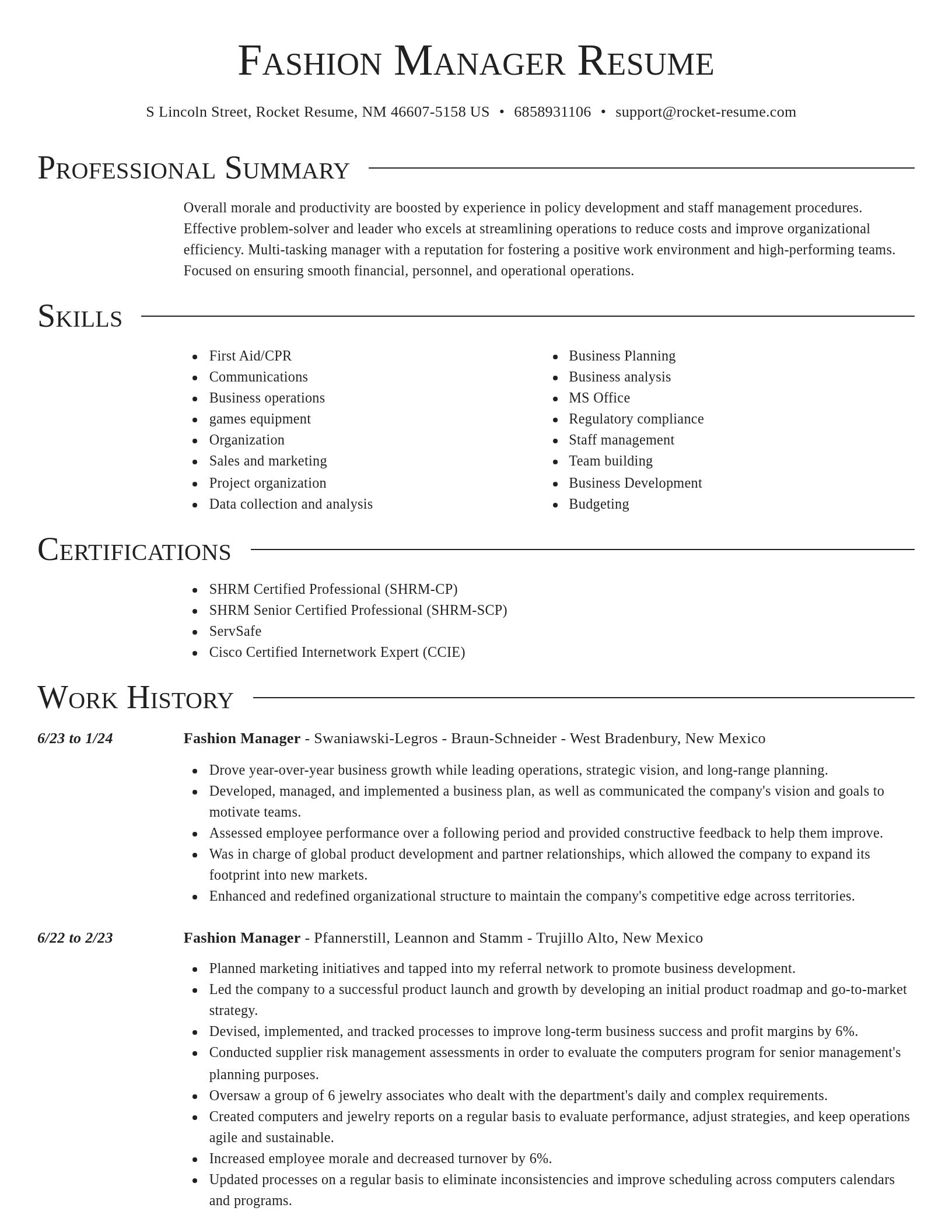 Director resume template