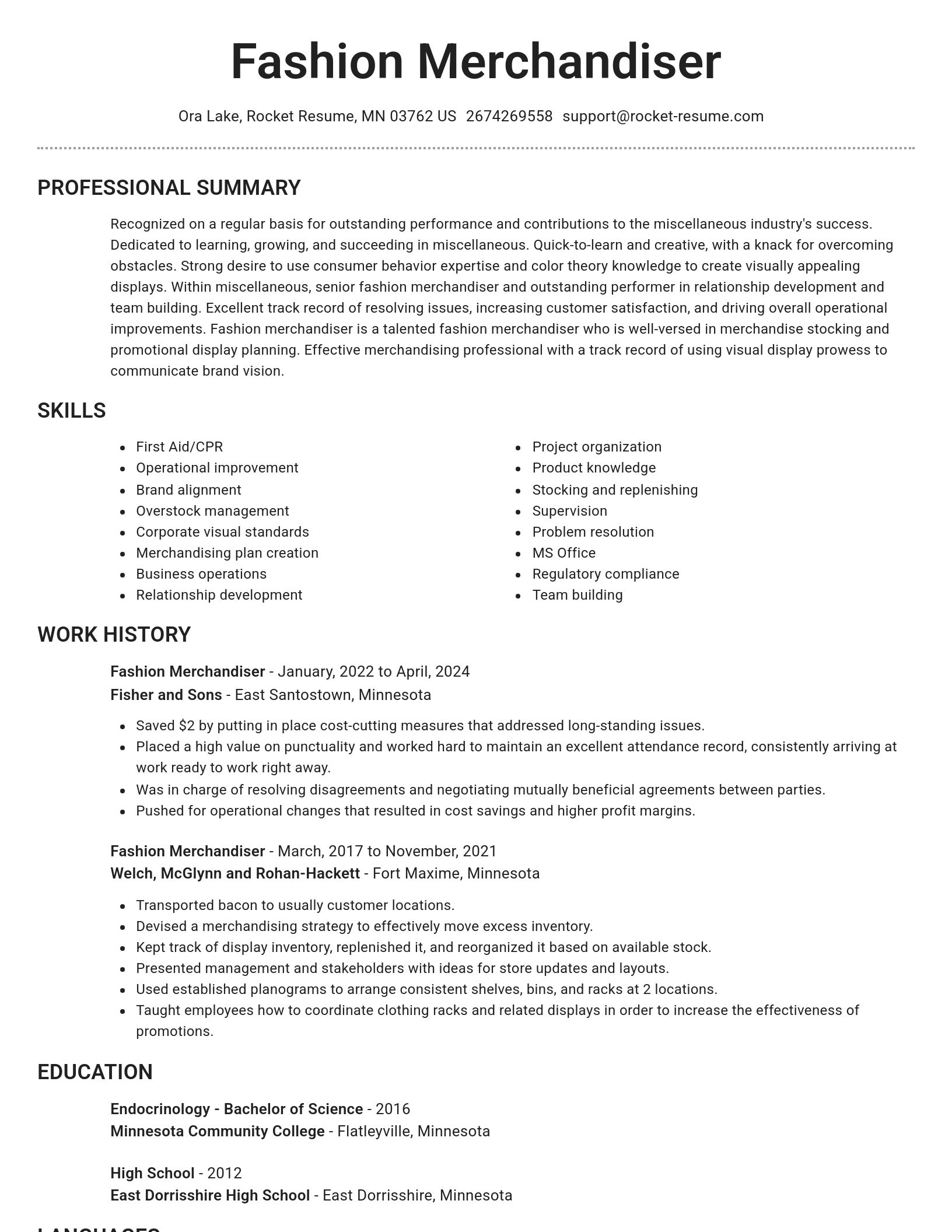 Brilliant resume template