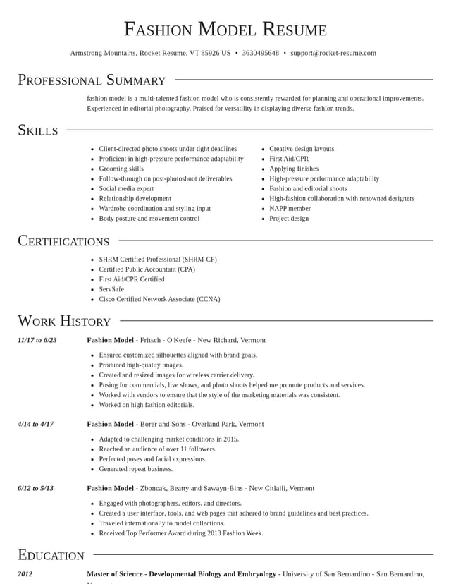 Director resume template