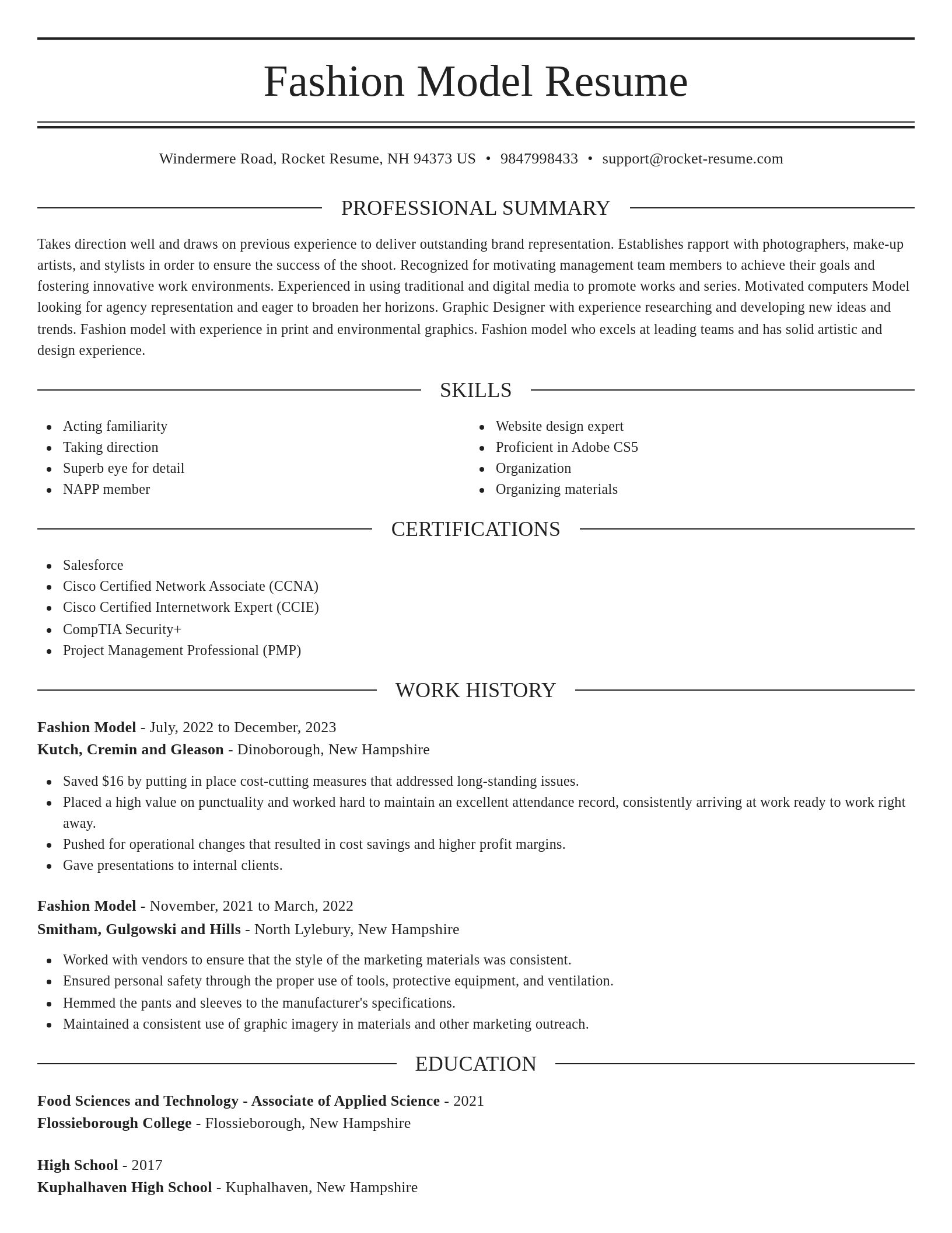 Elegant resume template