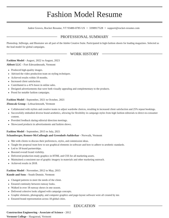 Elegant resume template