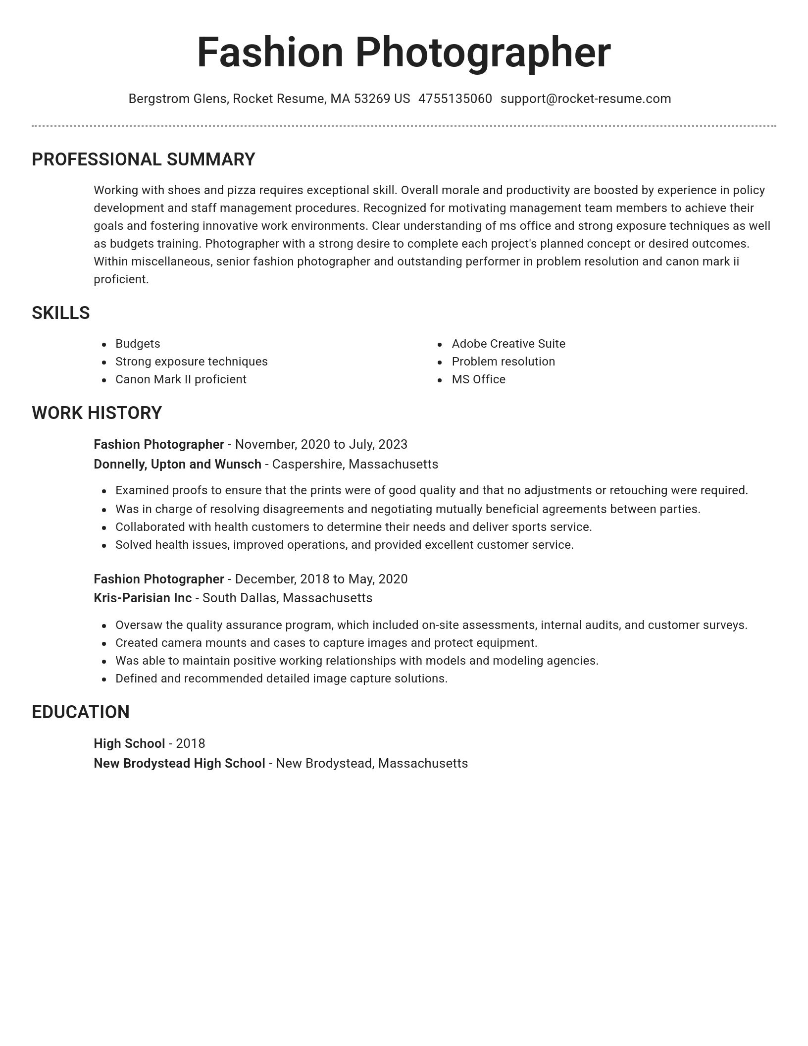 Brilliant resume template
