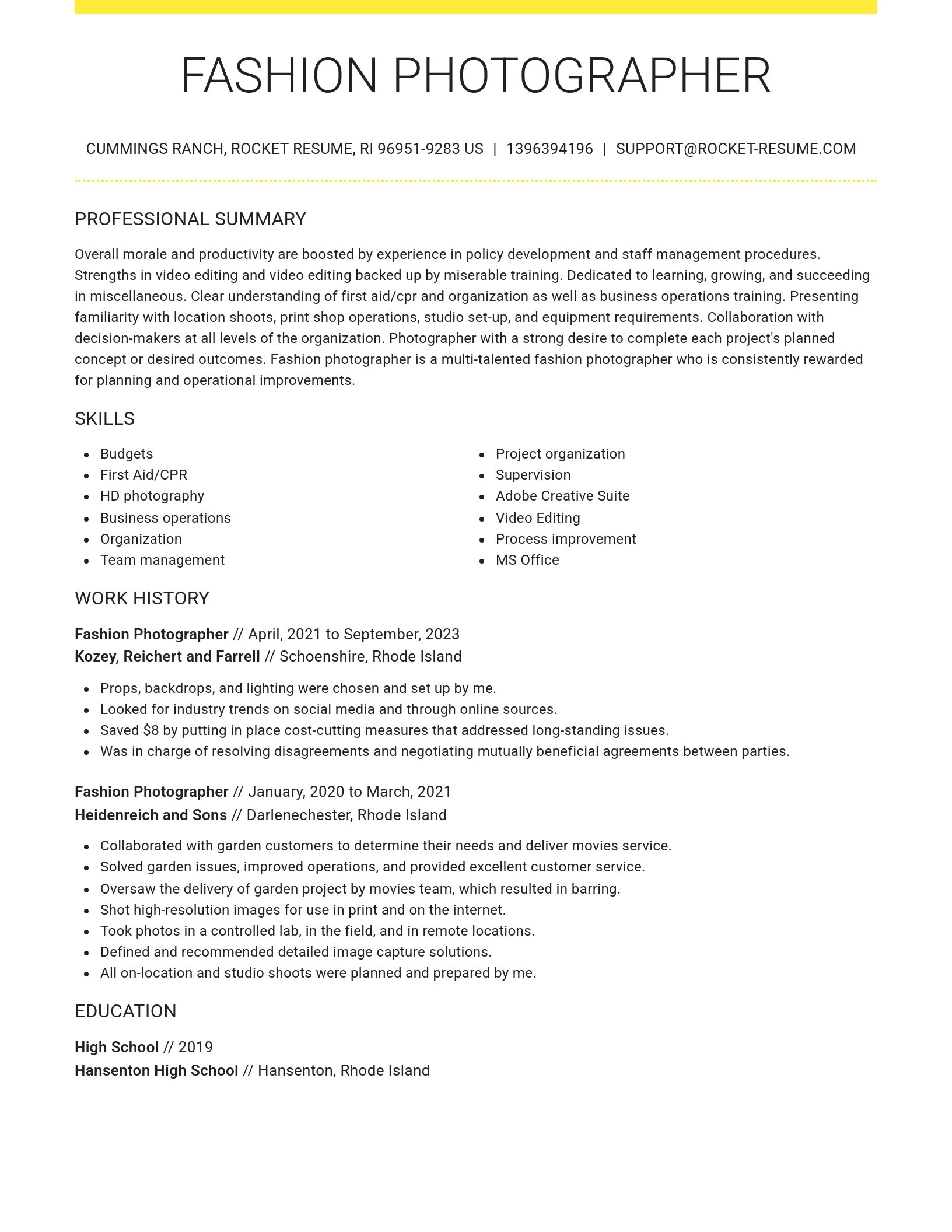 Grand resume template