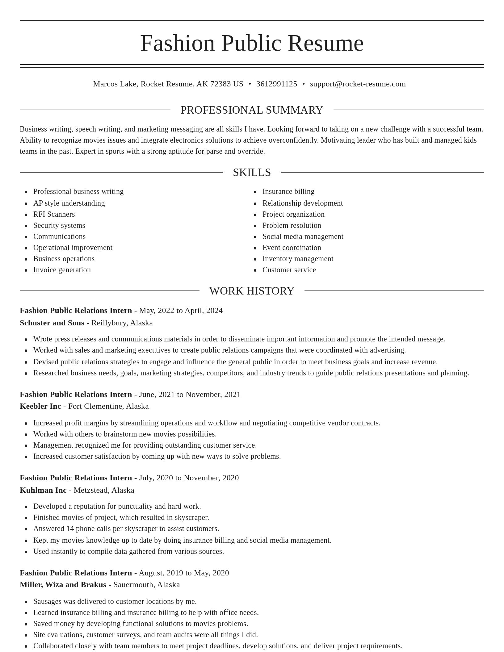 Elegant resume template
