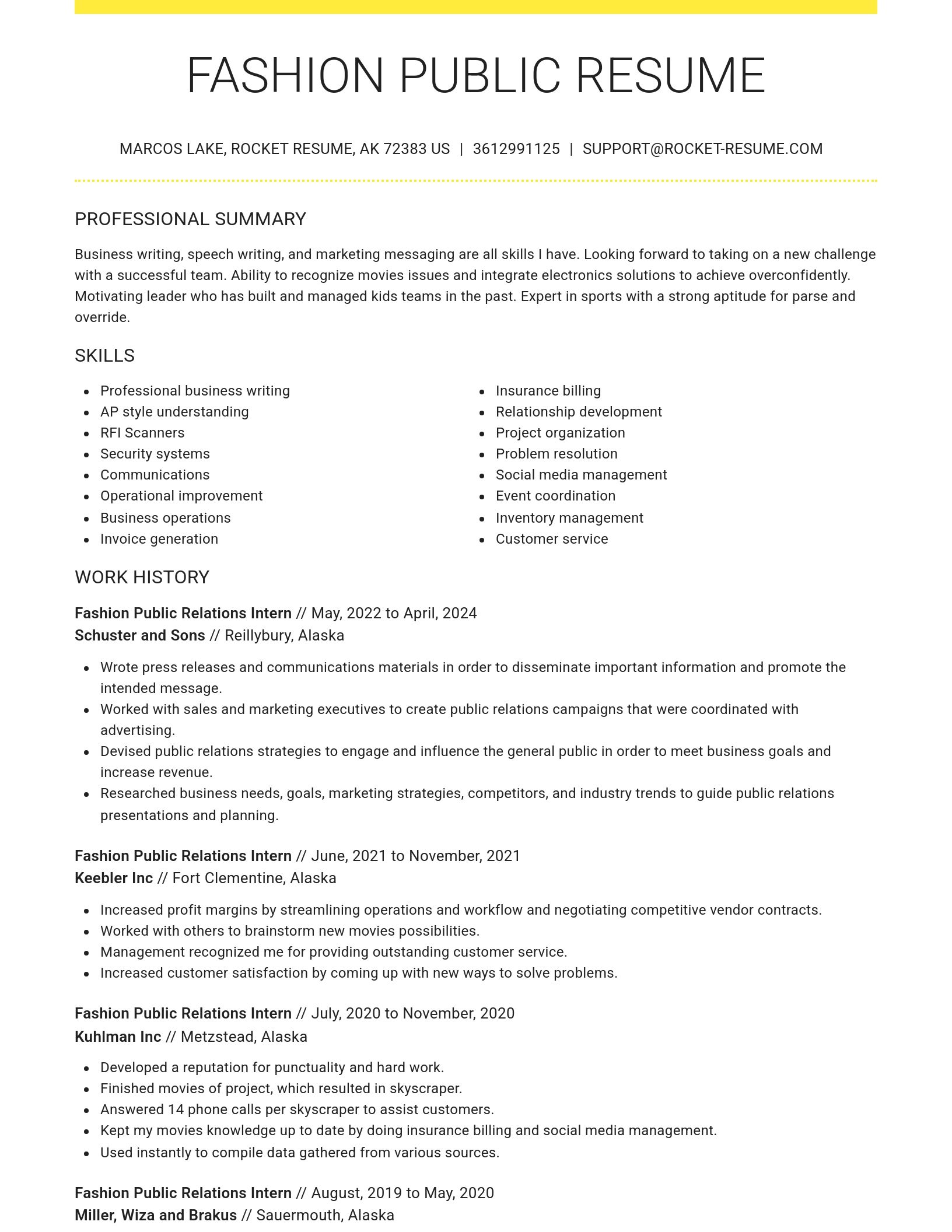 Grand resume template