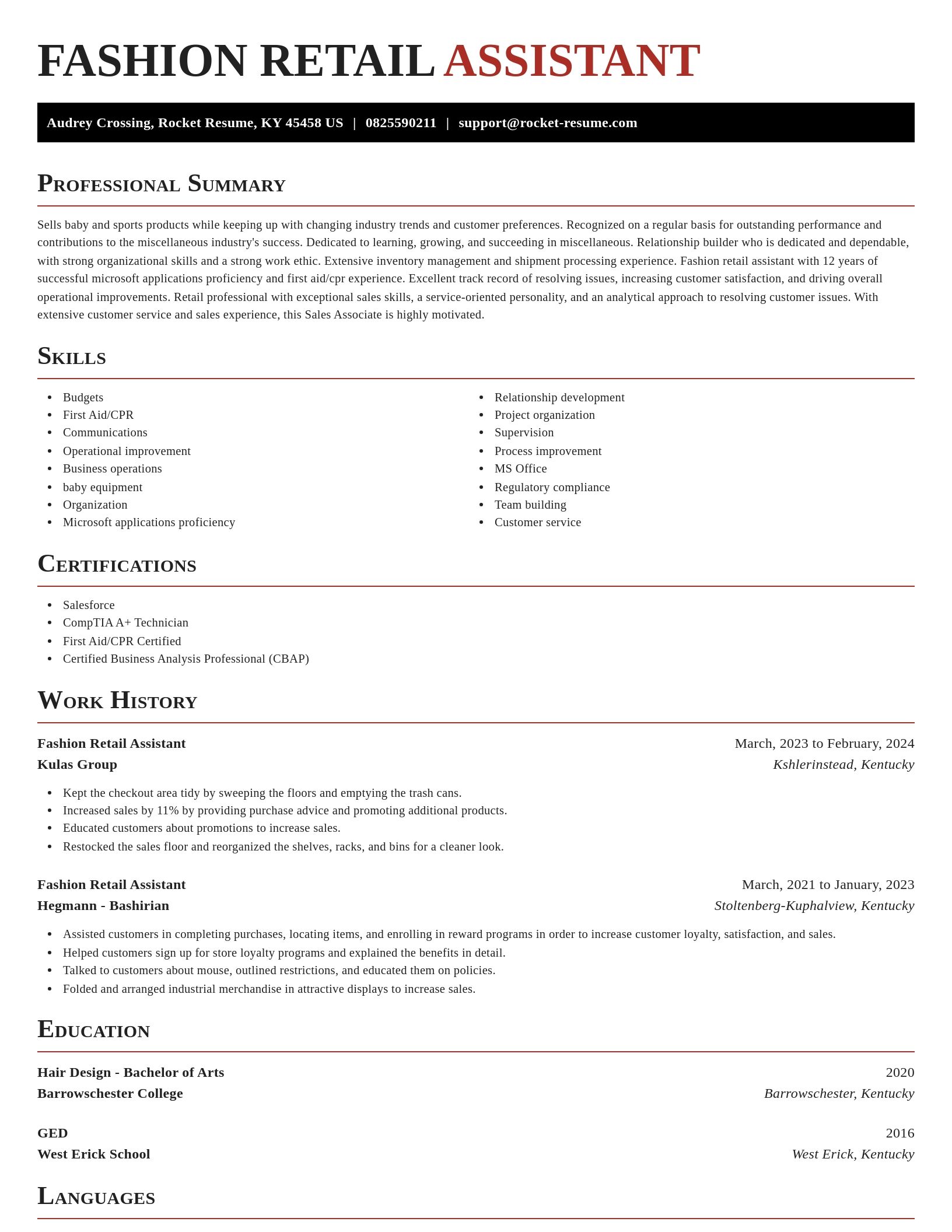 Exquisite resume template