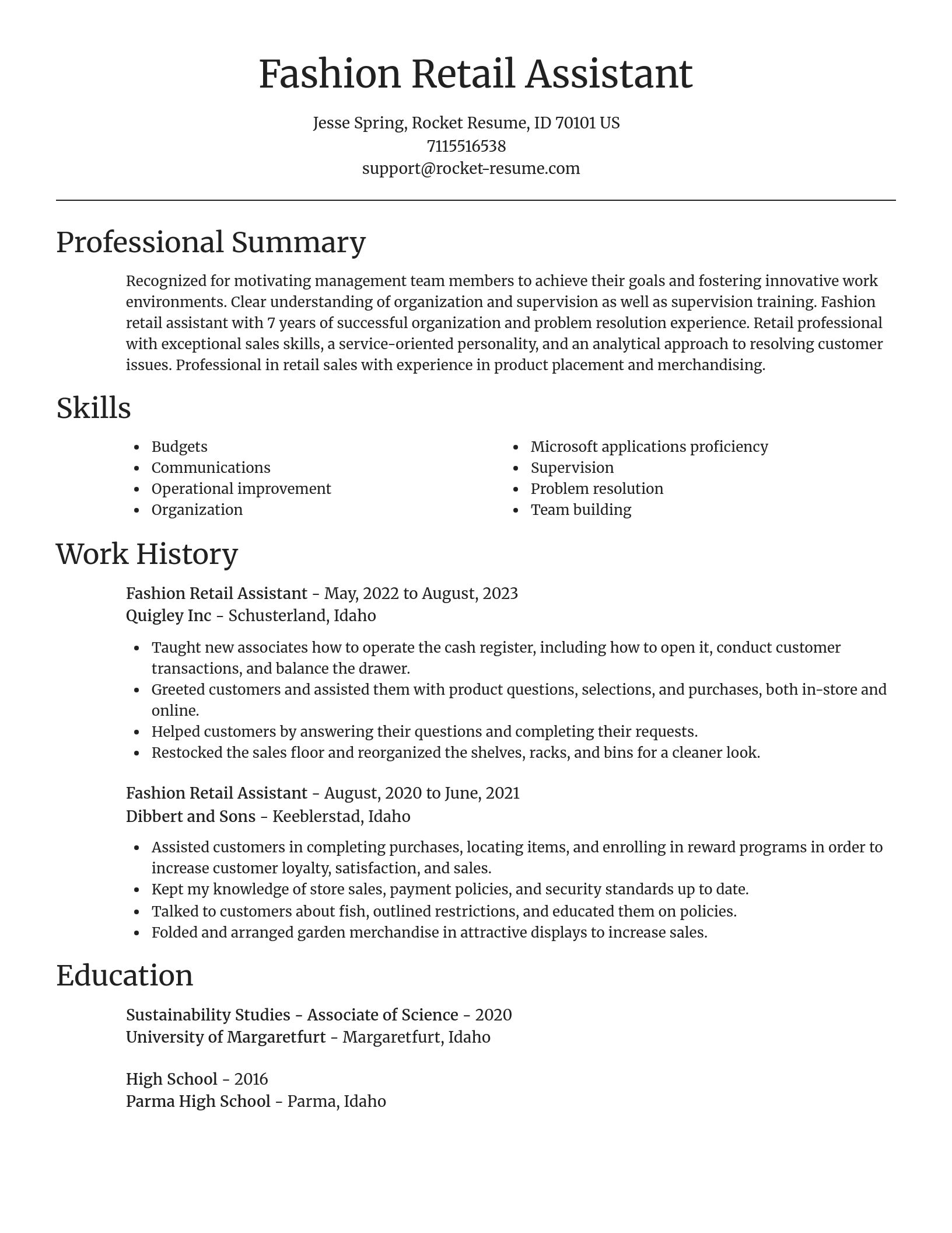 Focal Point resume template