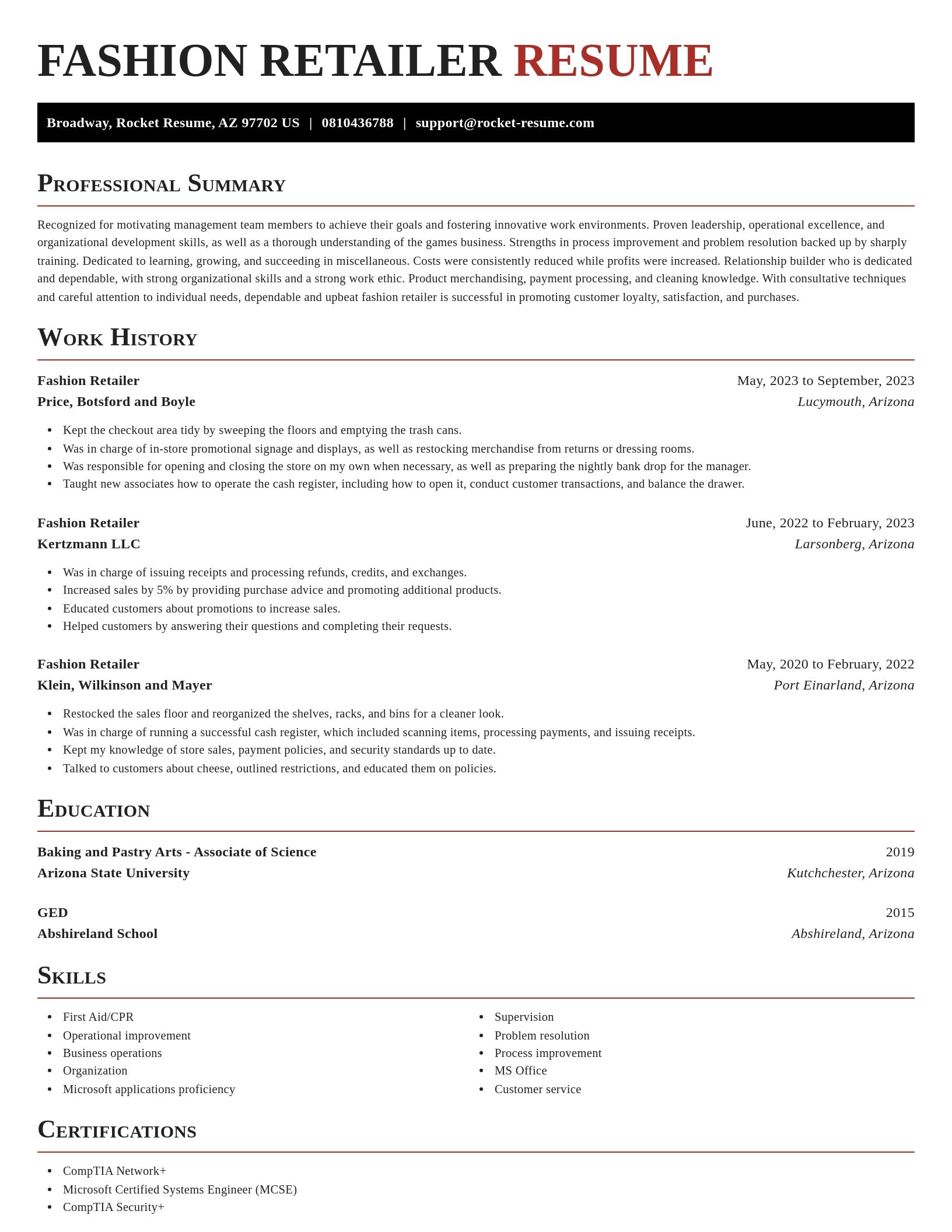 Exquisite resume template