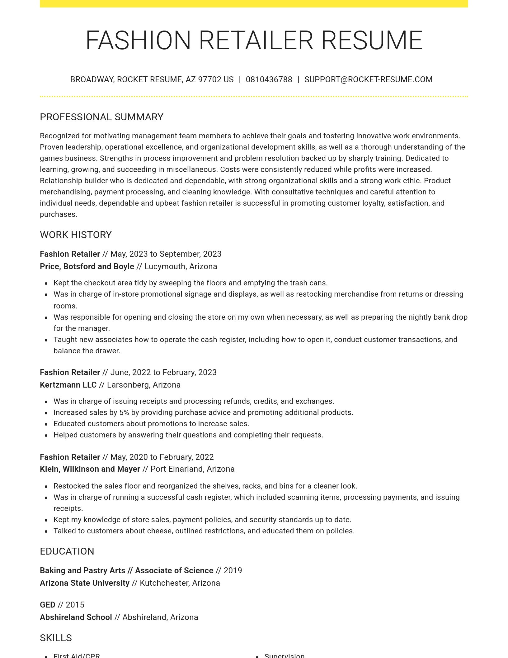 Grand resume template