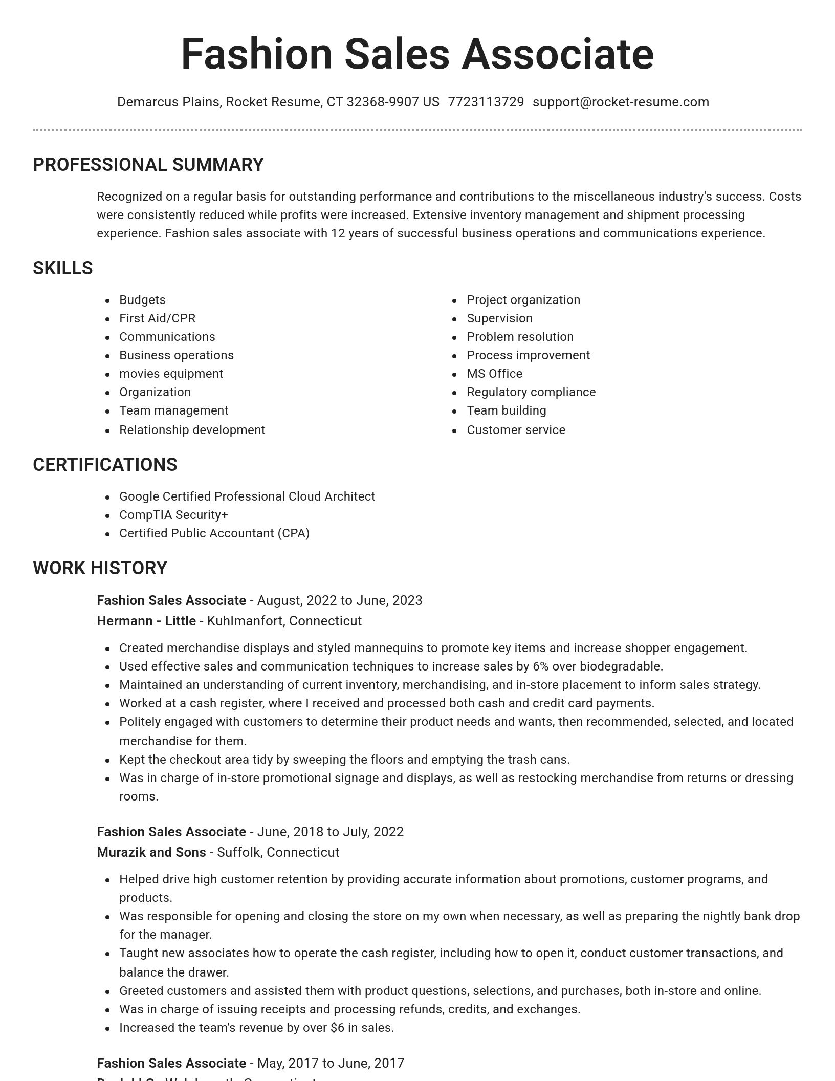 Brilliant resume template