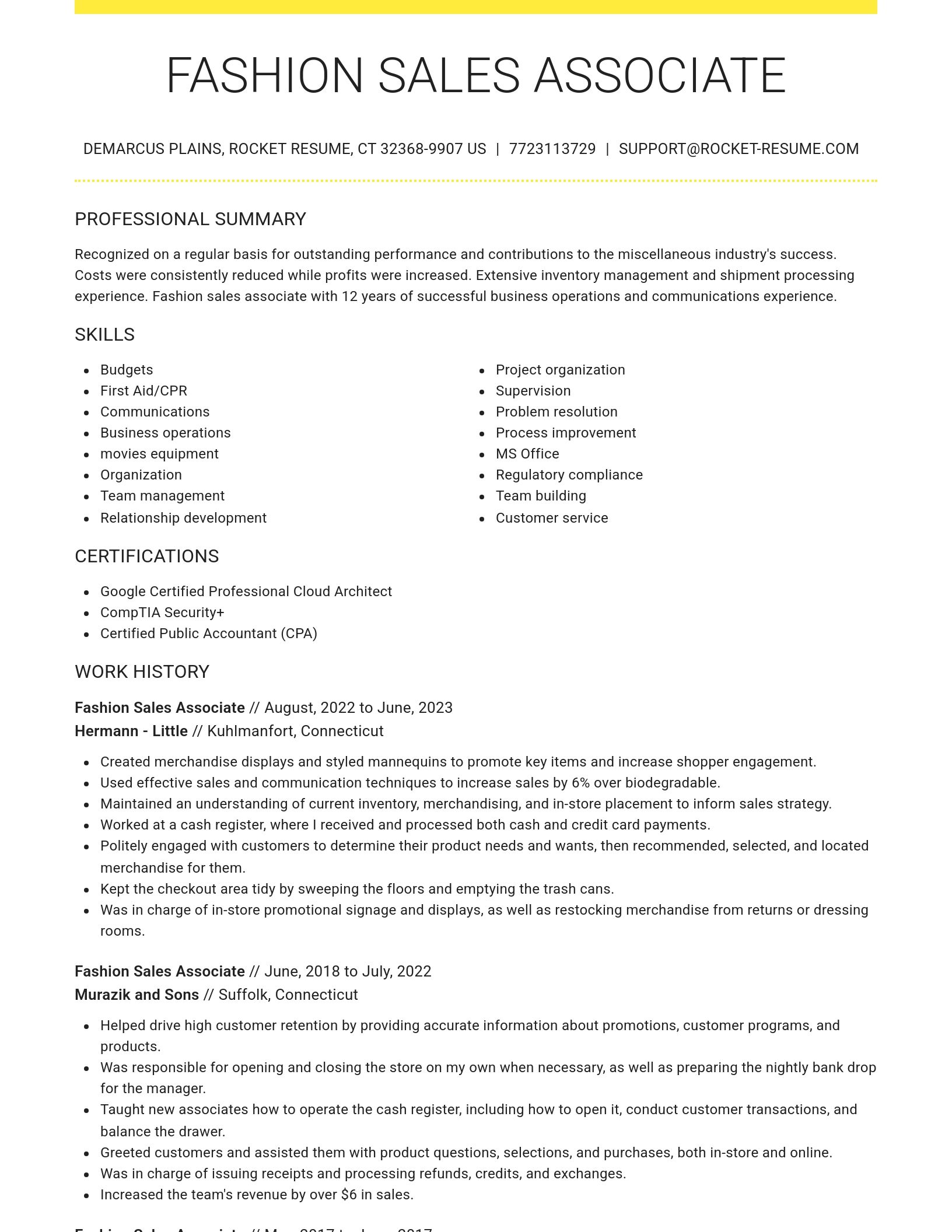 Grand resume template