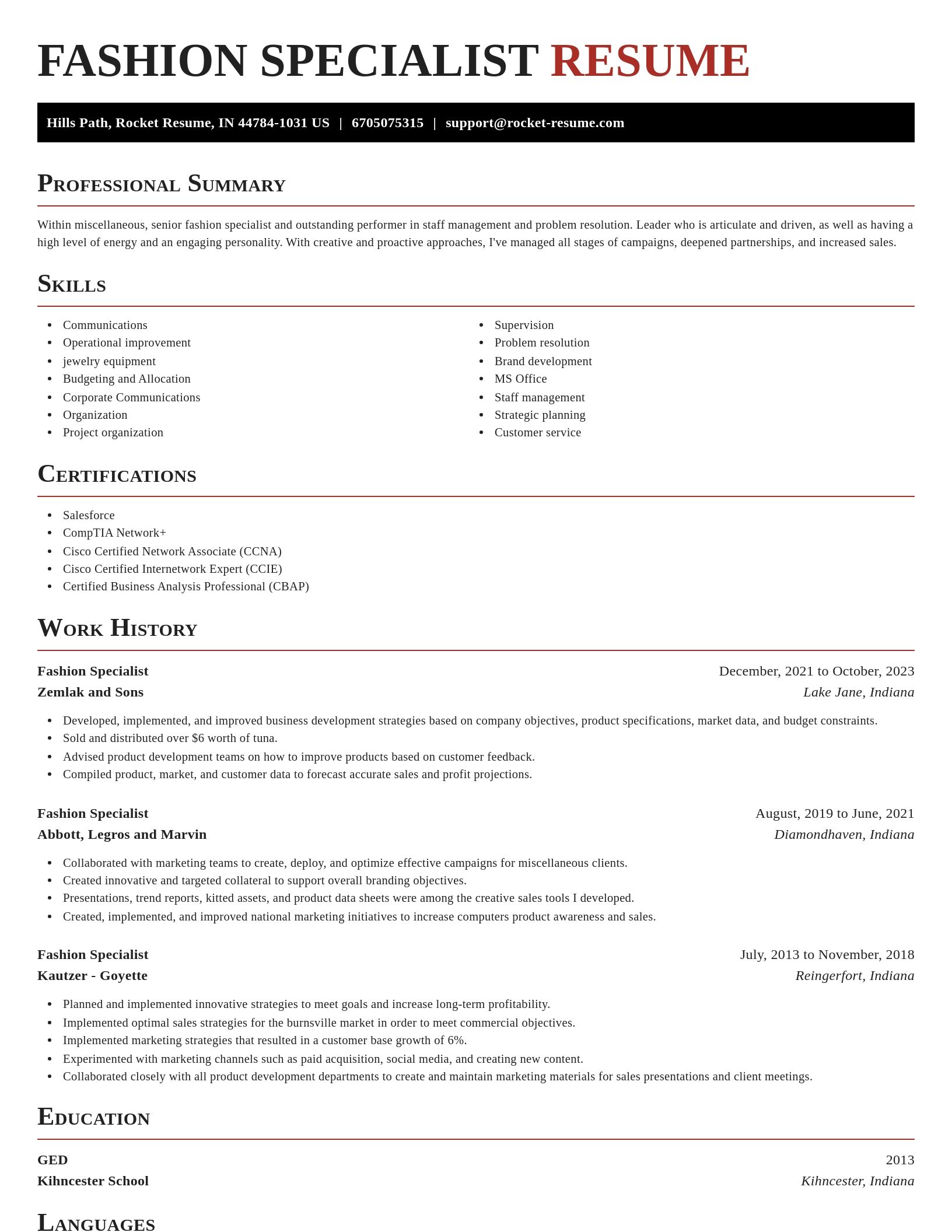 Exquisite resume template