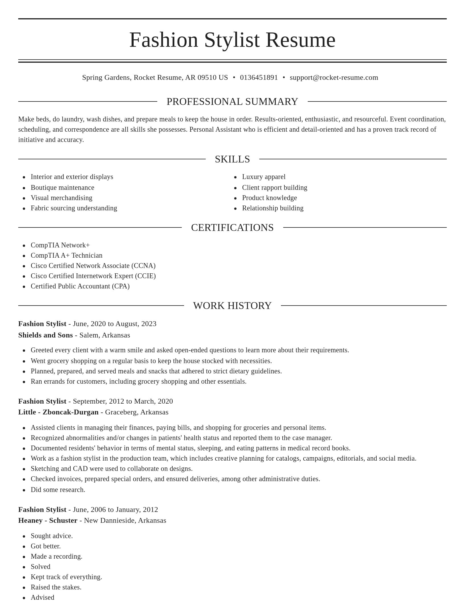 Elegant resume template
