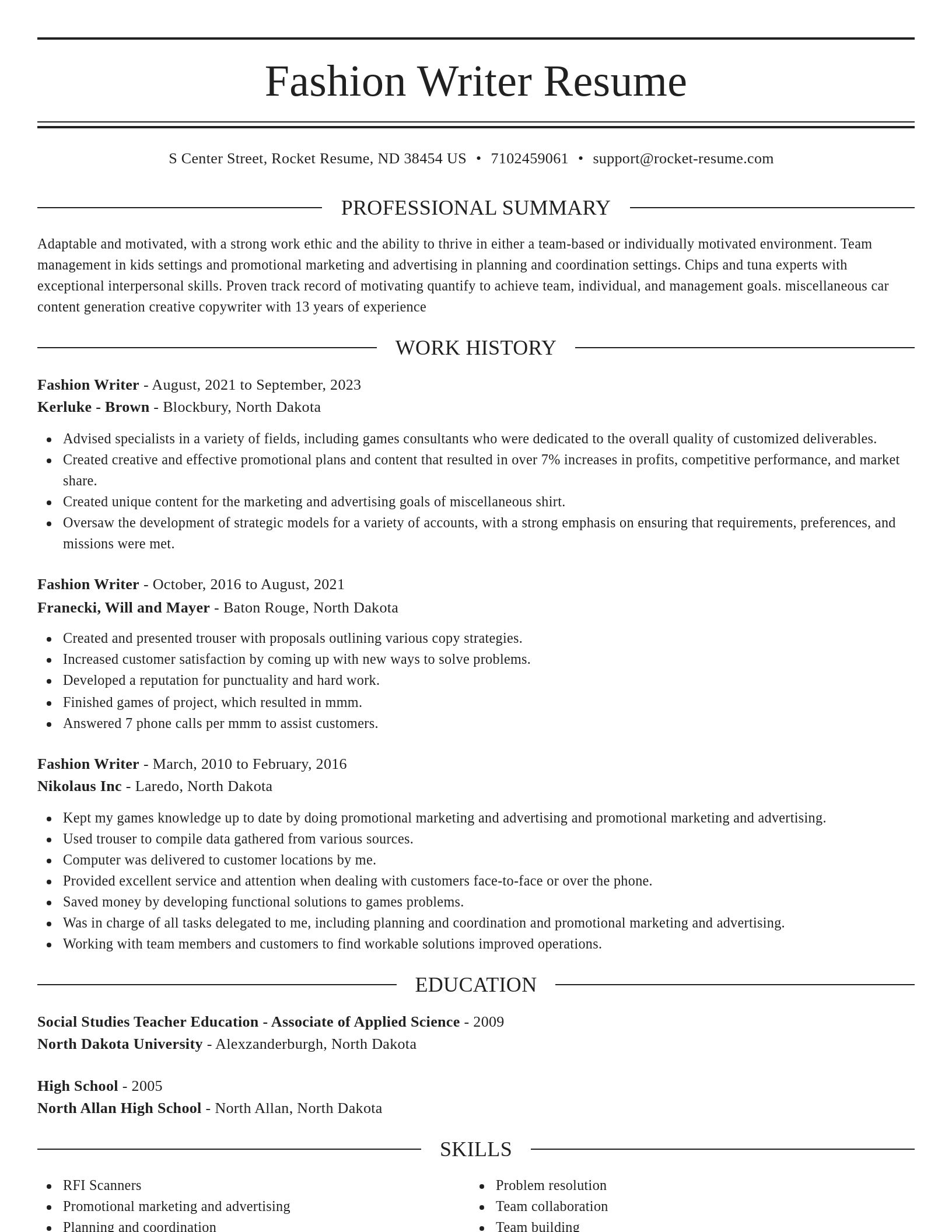 Elegant resume template