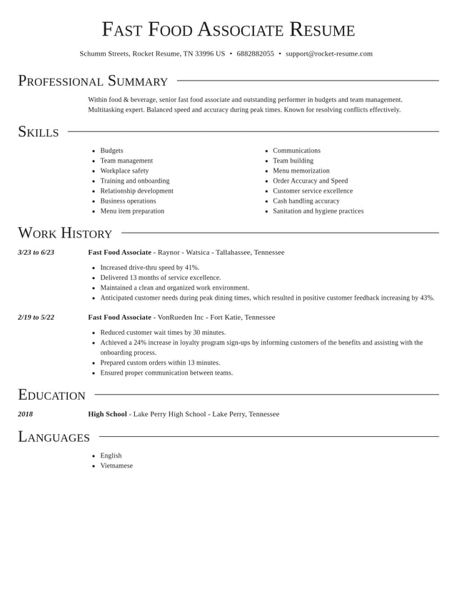 Director resume template