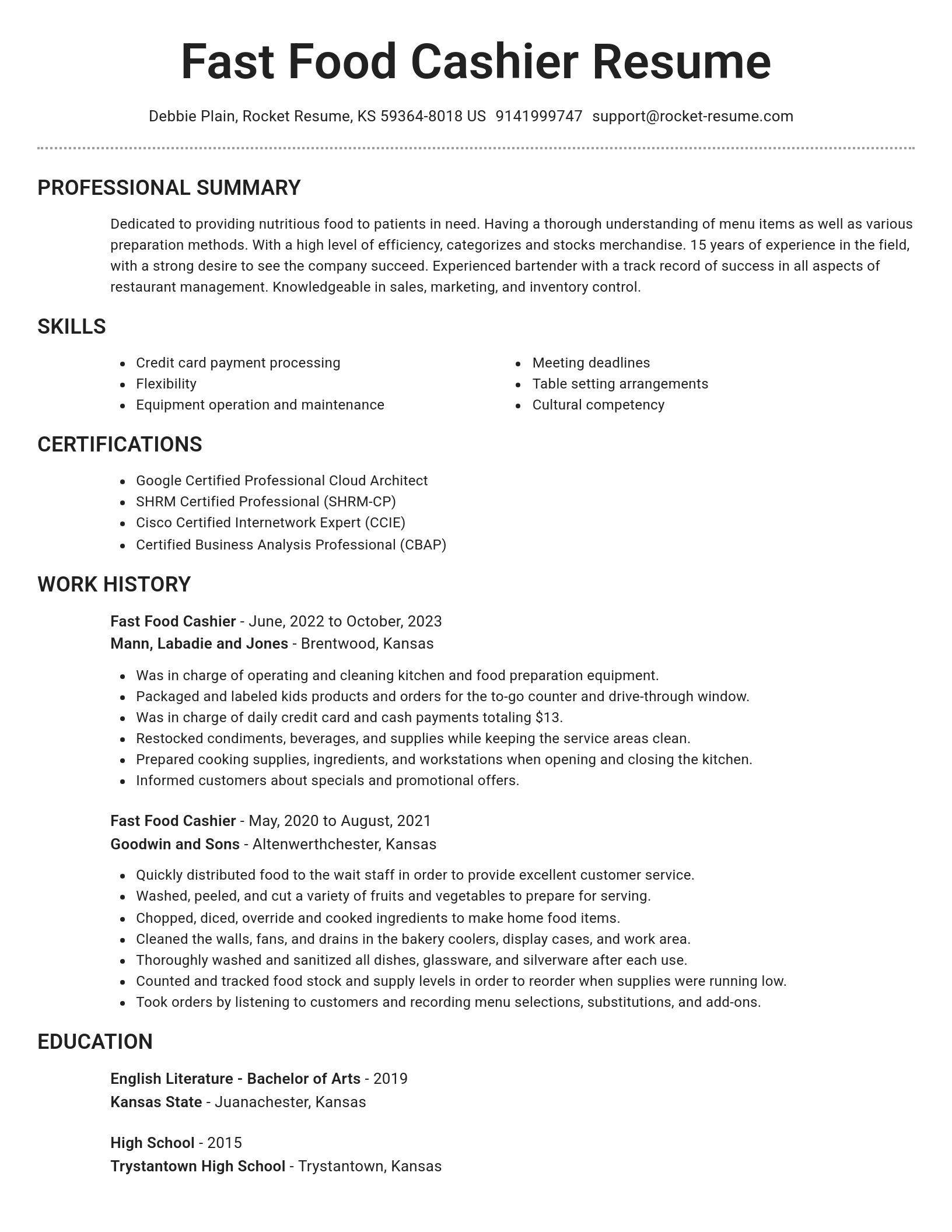 Brilliant resume template
