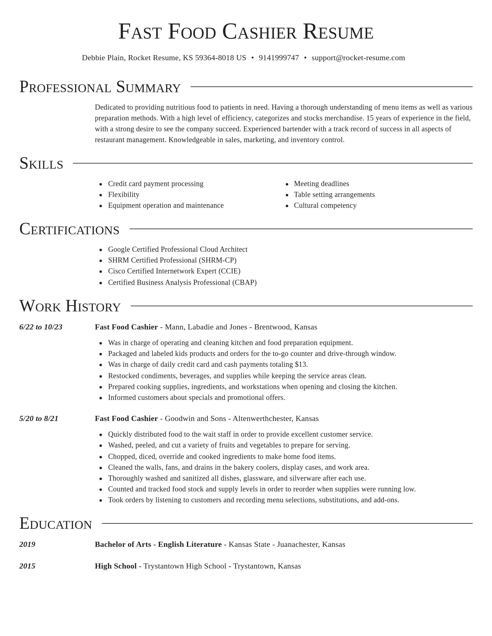 Director resume template