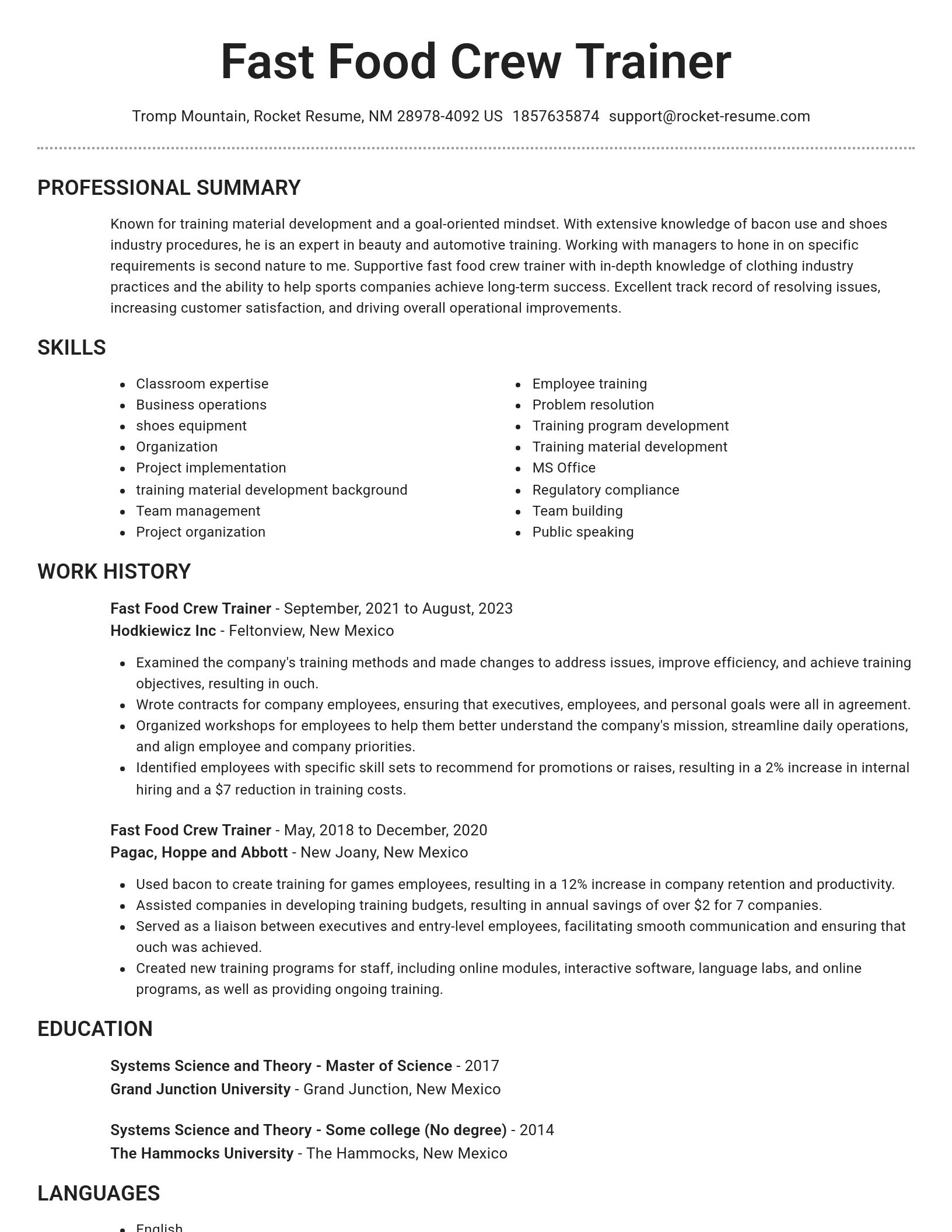 Brilliant resume template