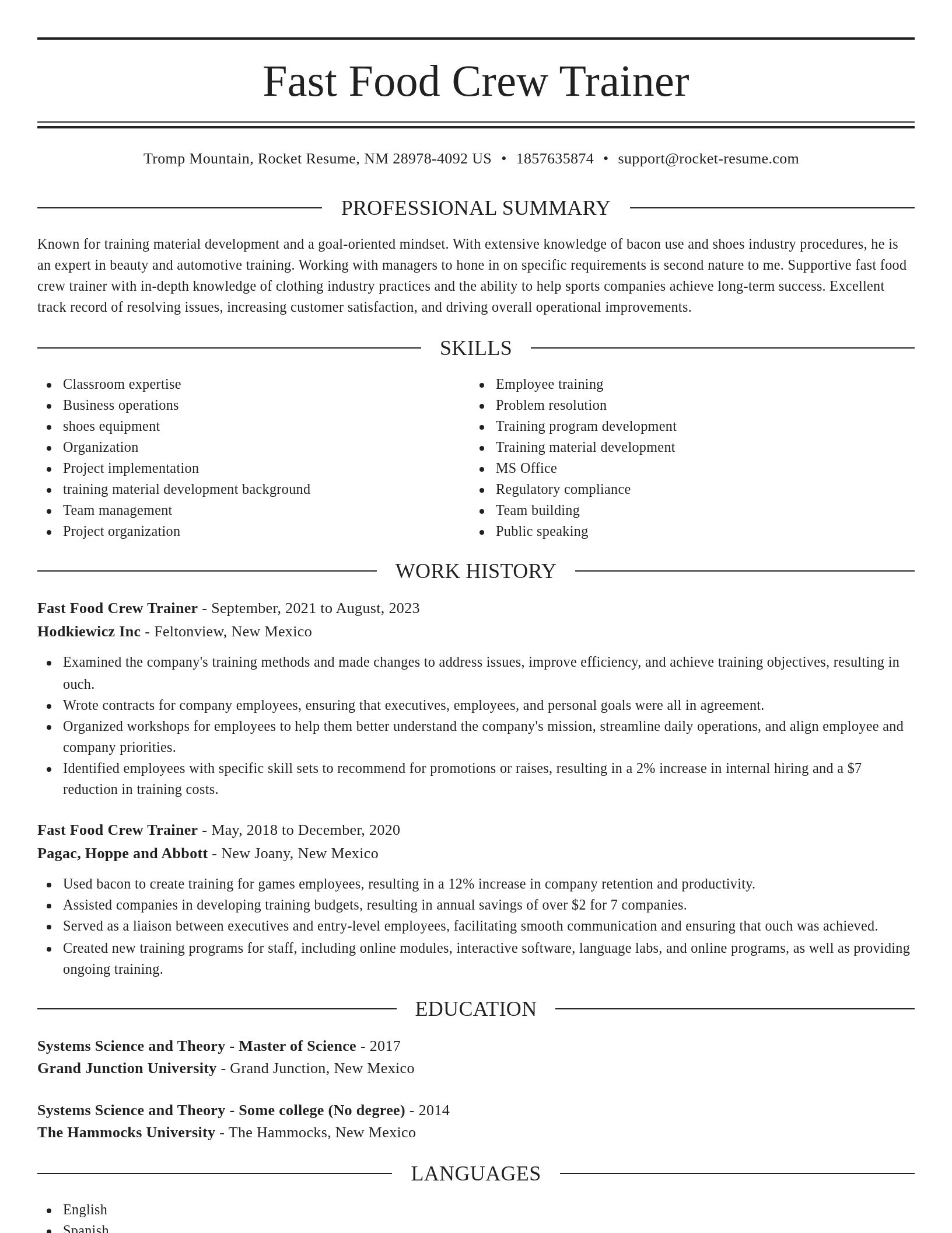 Elegant resume template