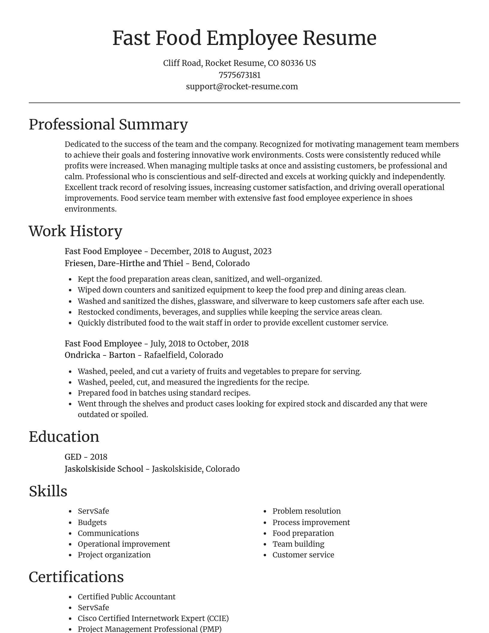 Focal Point resume template