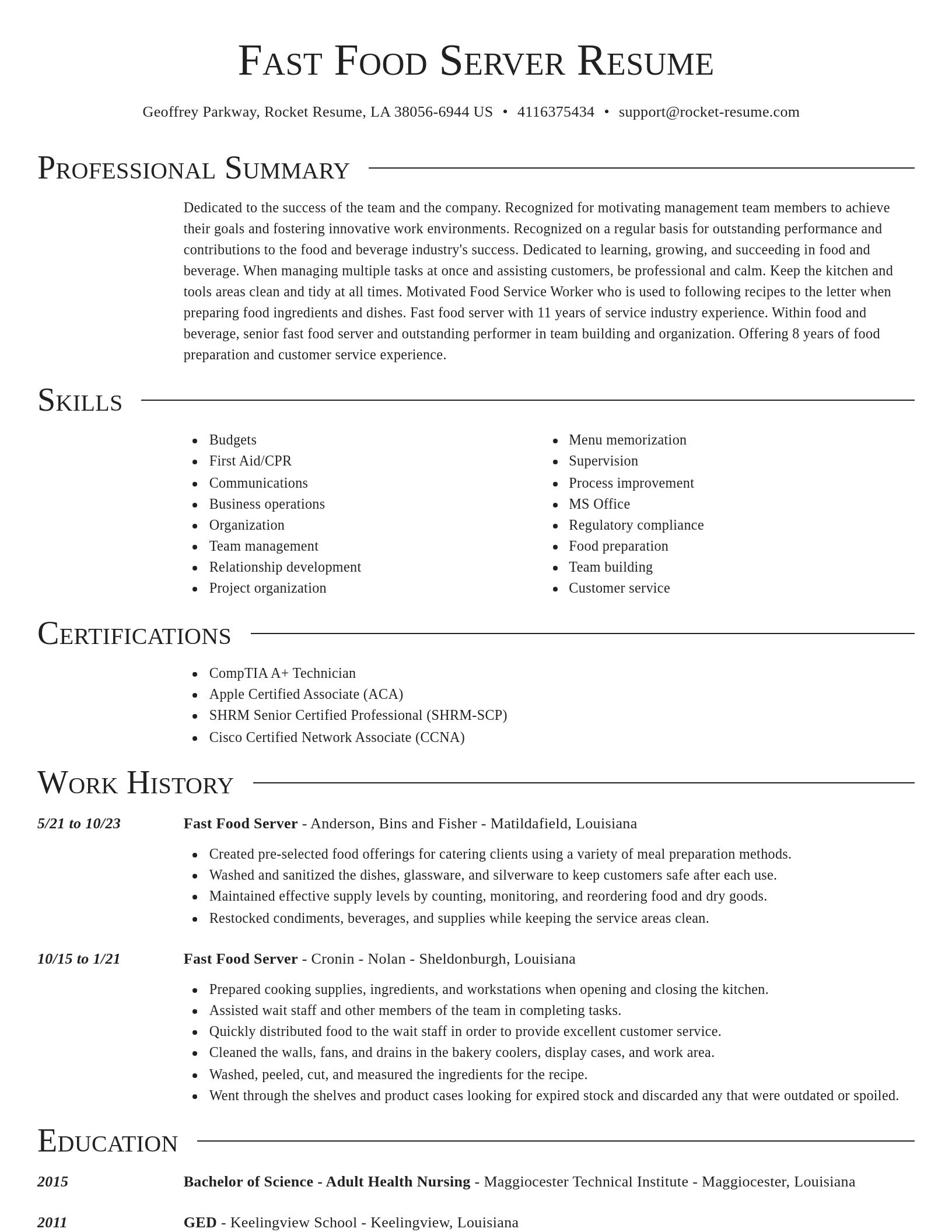Director resume template
