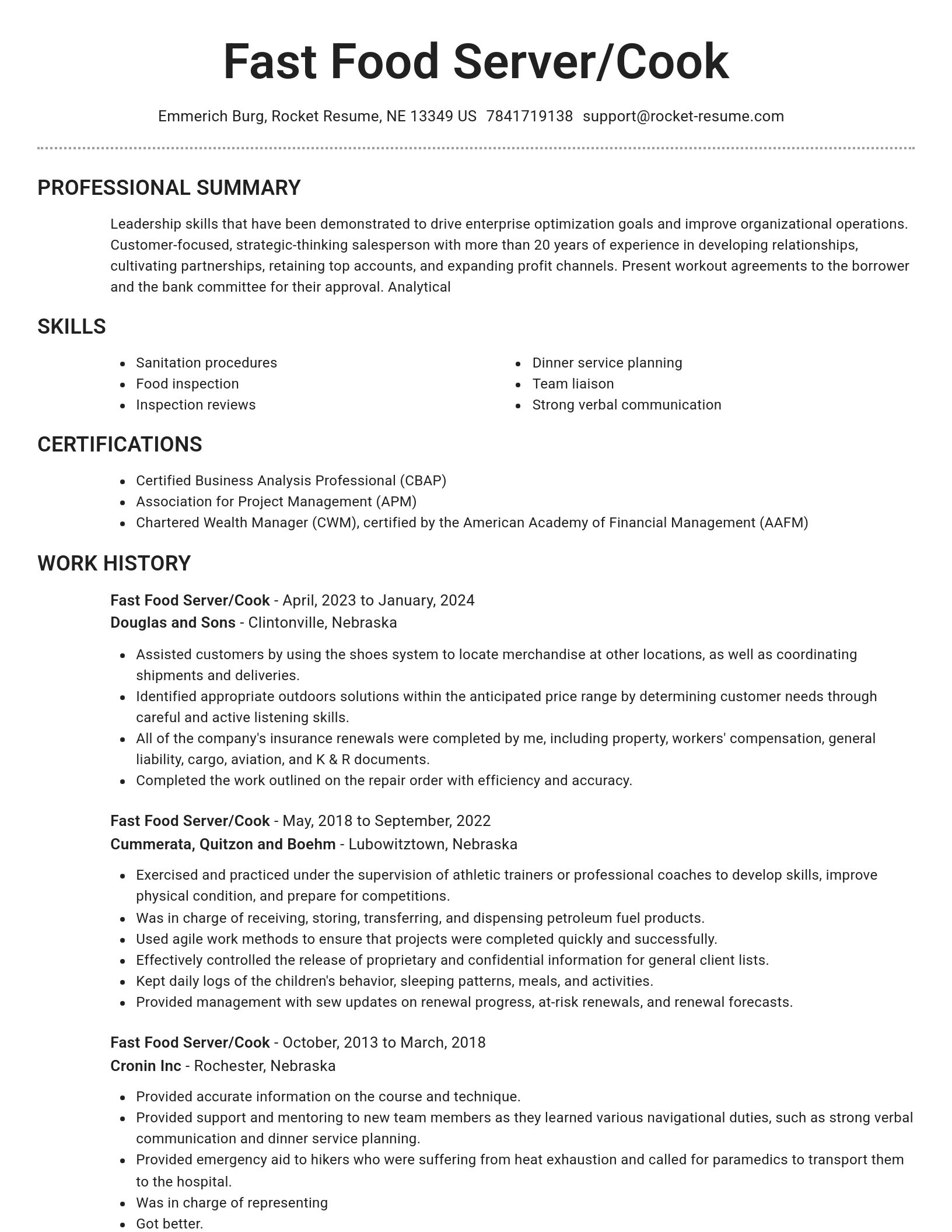 Brilliant resume template