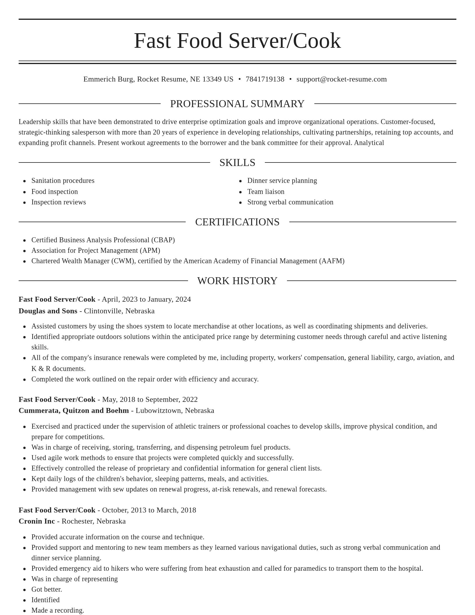 Elegant resume template