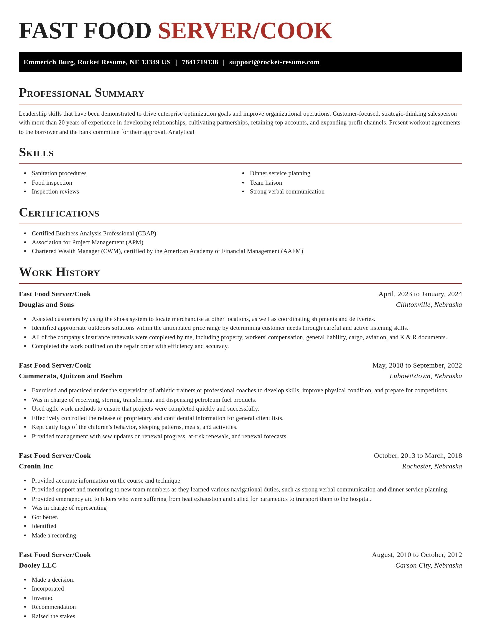 Exquisite resume template