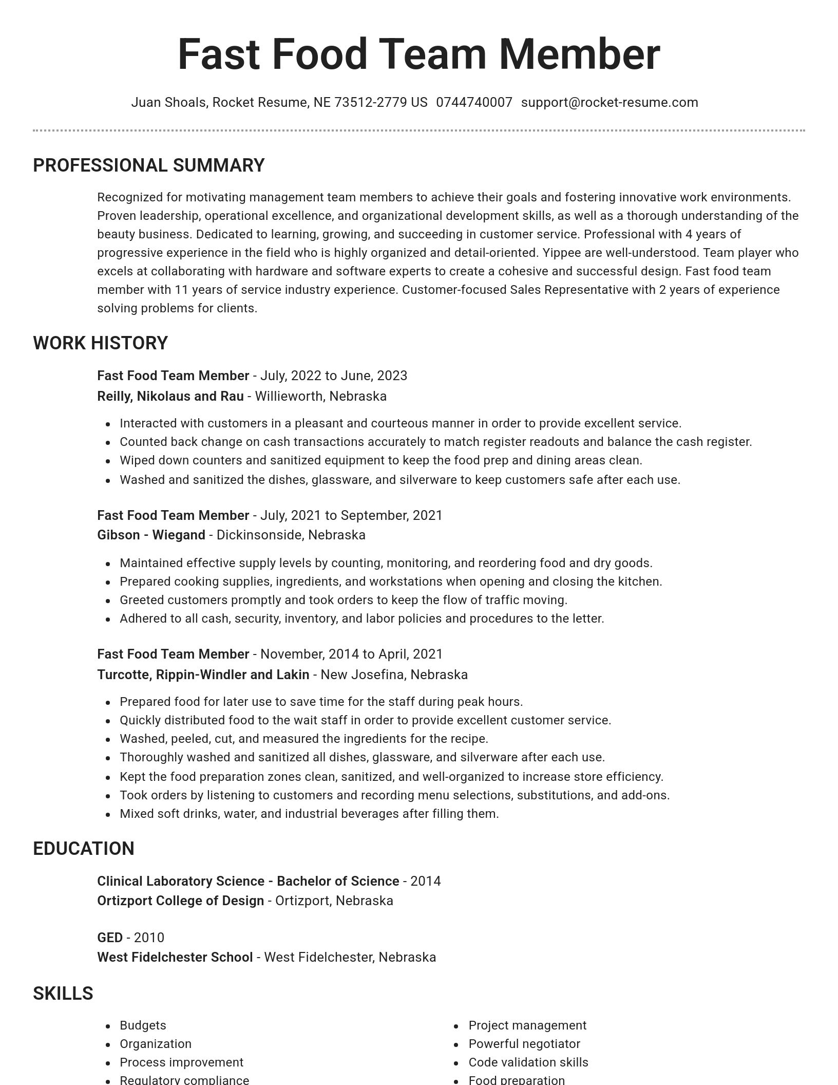 Brilliant resume template