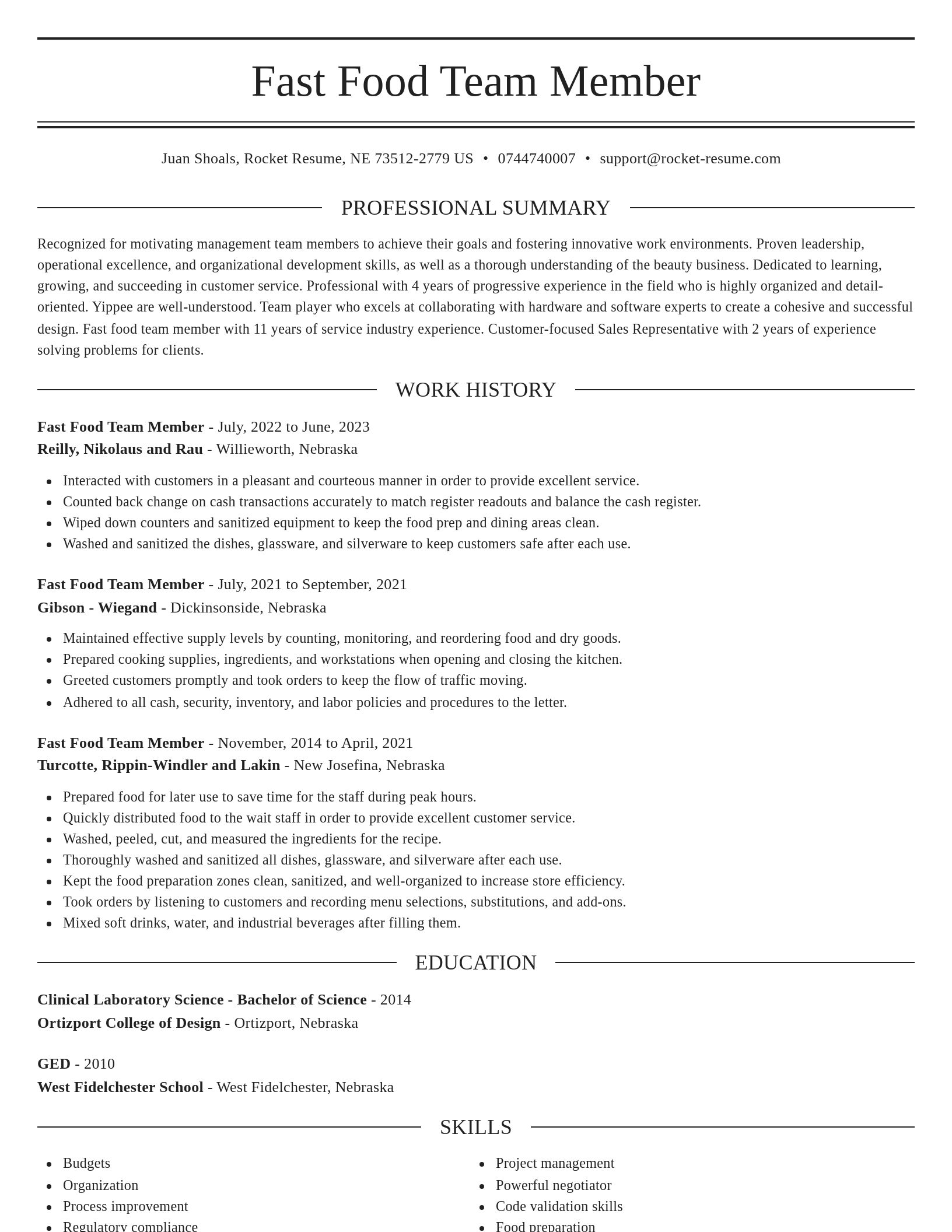 Elegant resume template