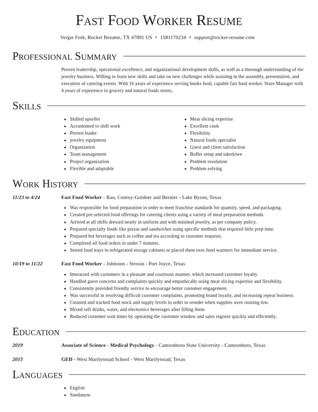 Director resume template
