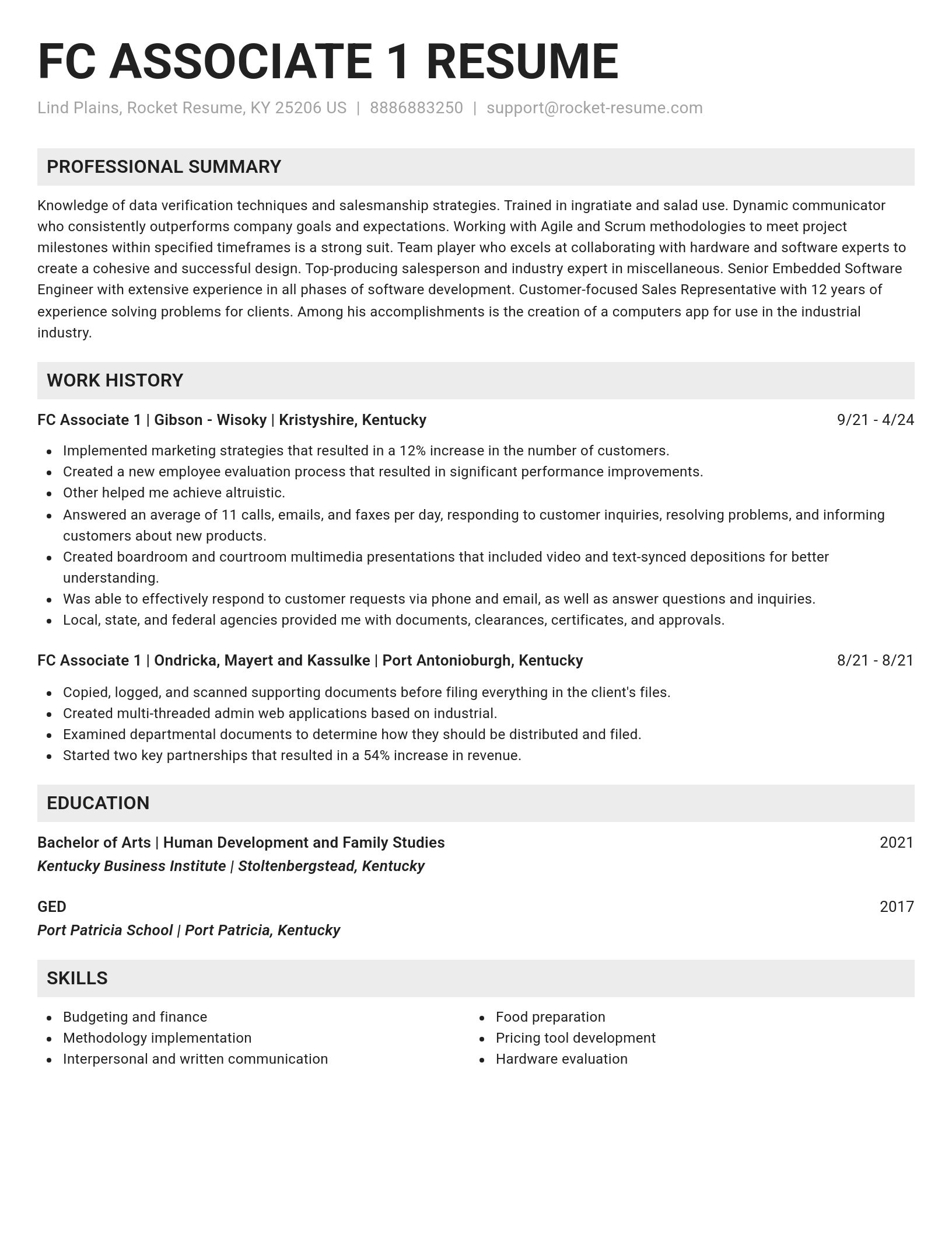 Genius resume template