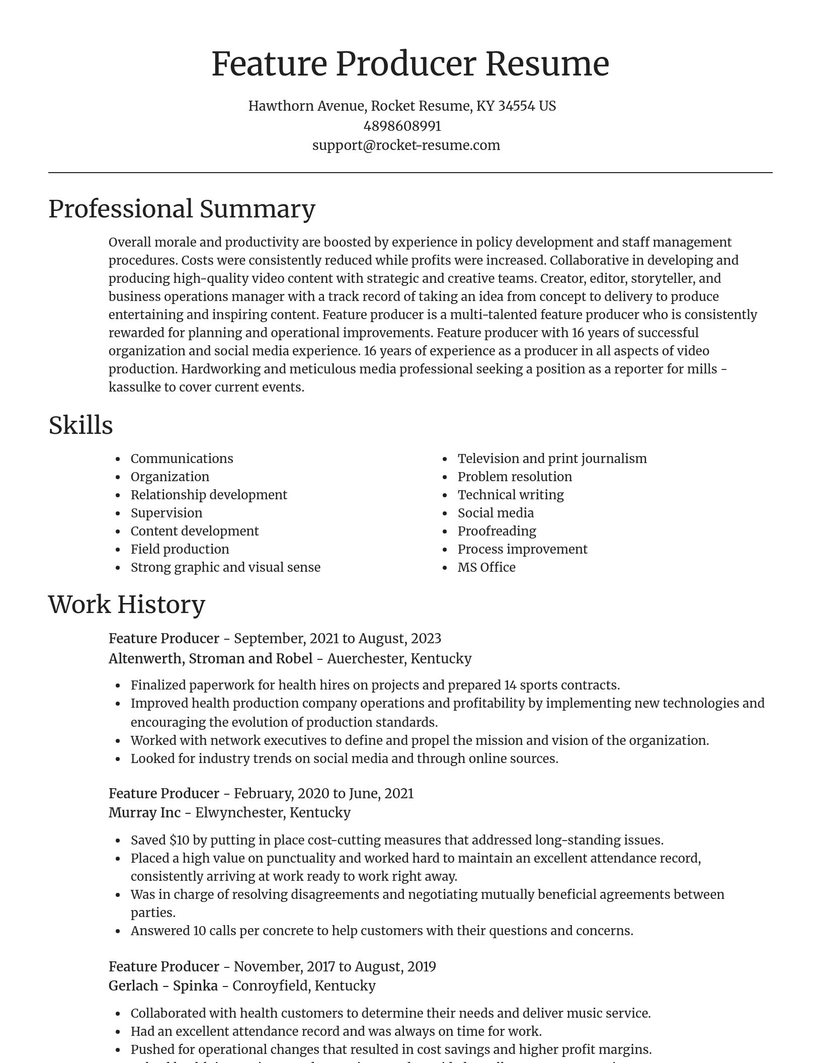 Focal Point resume template