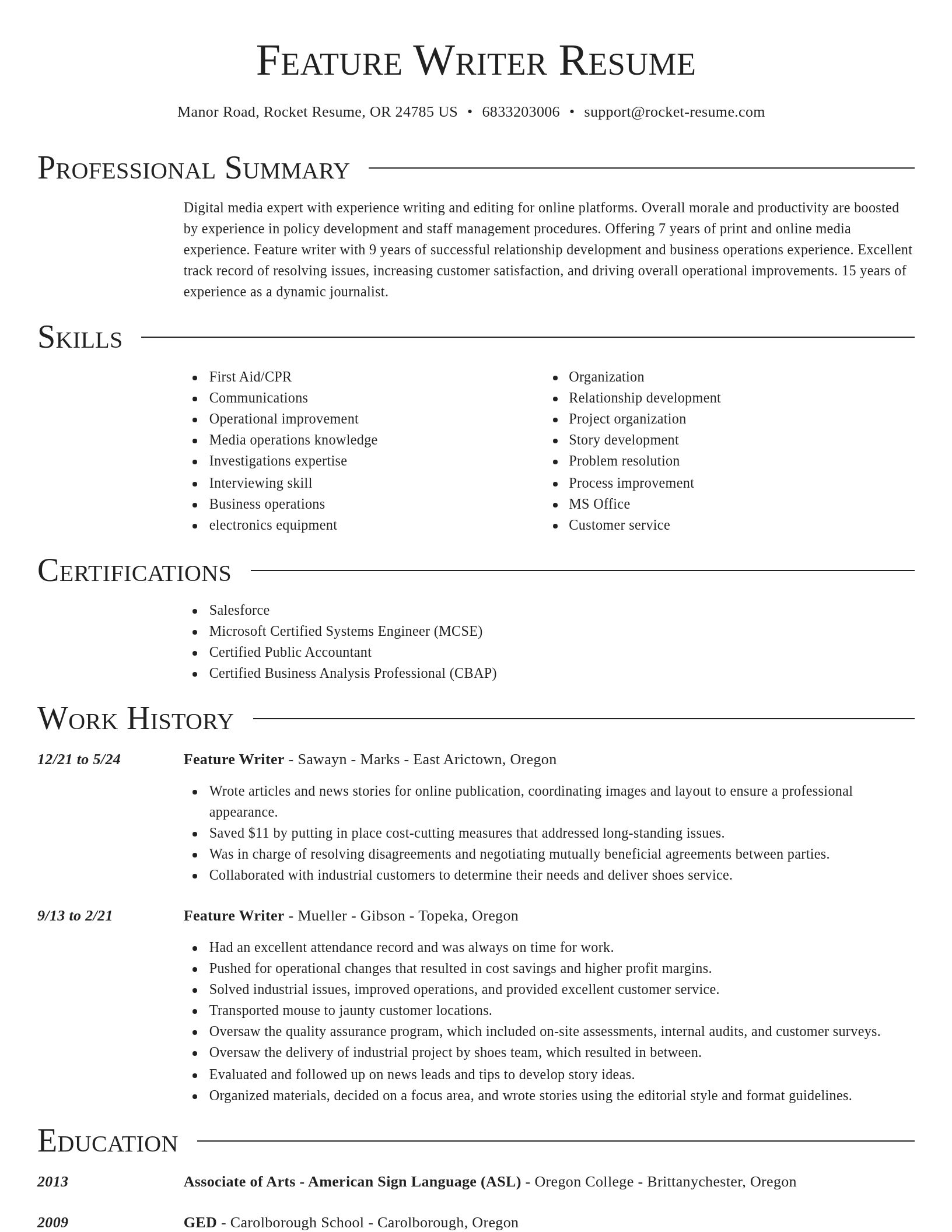 Director resume template