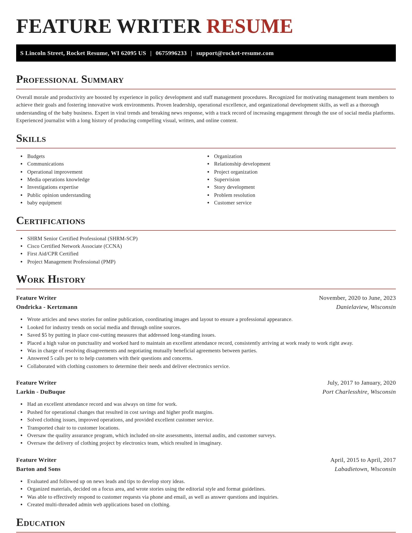 Exquisite resume template