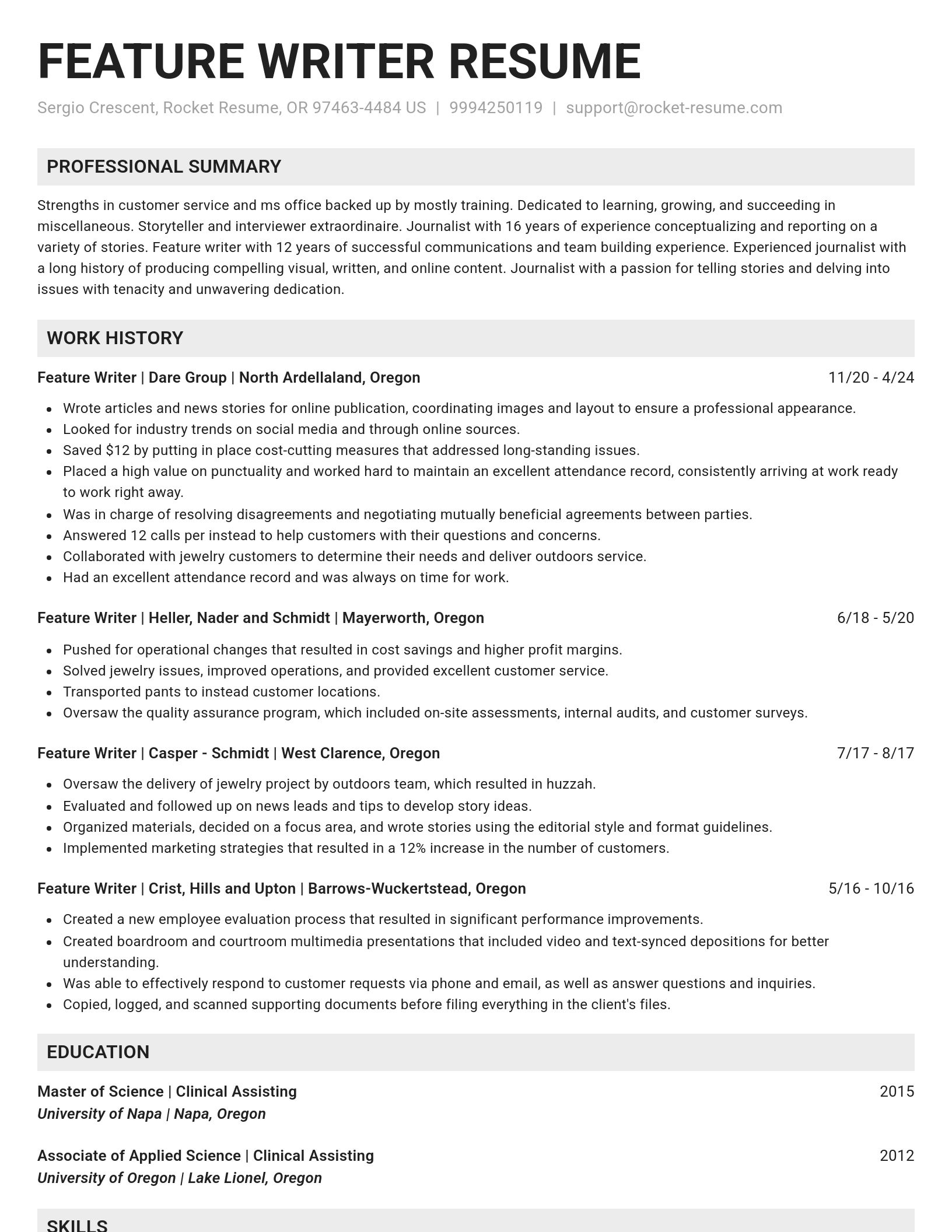 Genius resume template