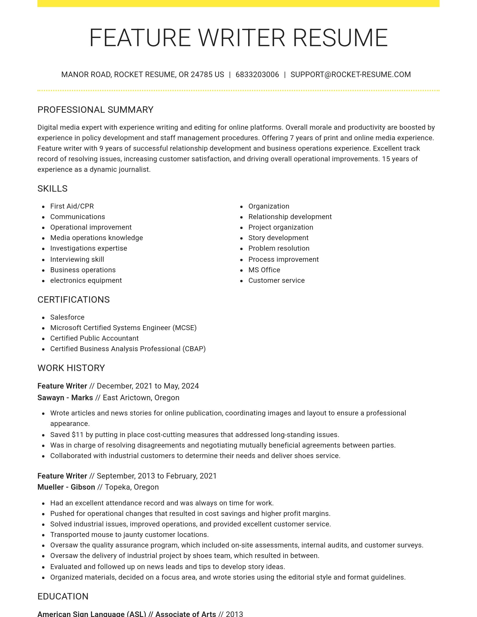 Grand resume template