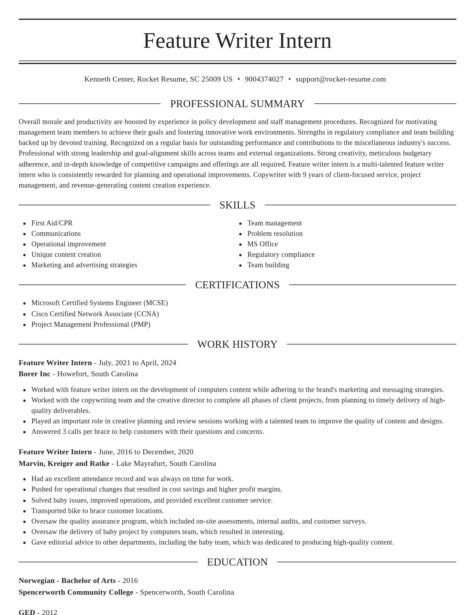 Elegant resume template