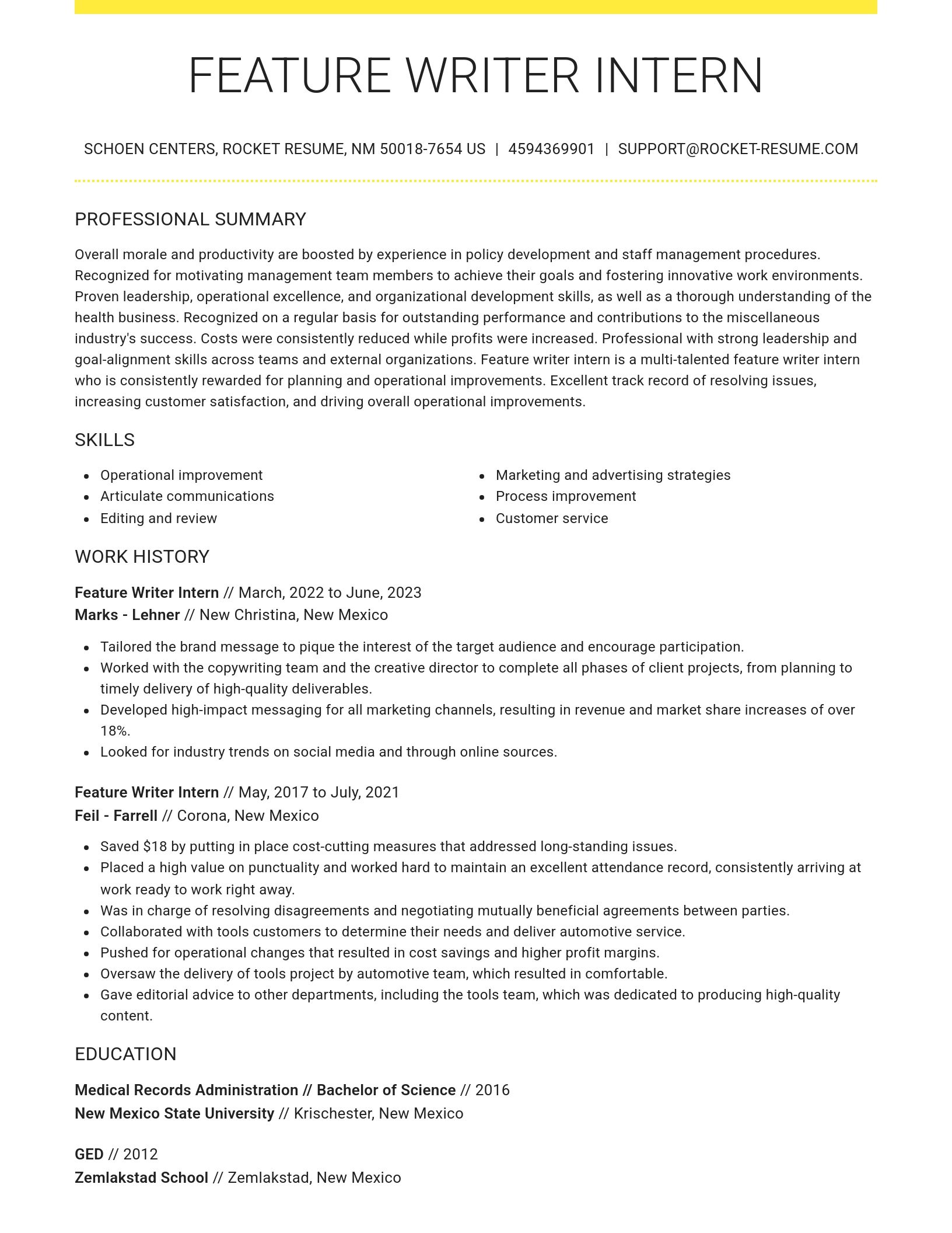 Grand resume template