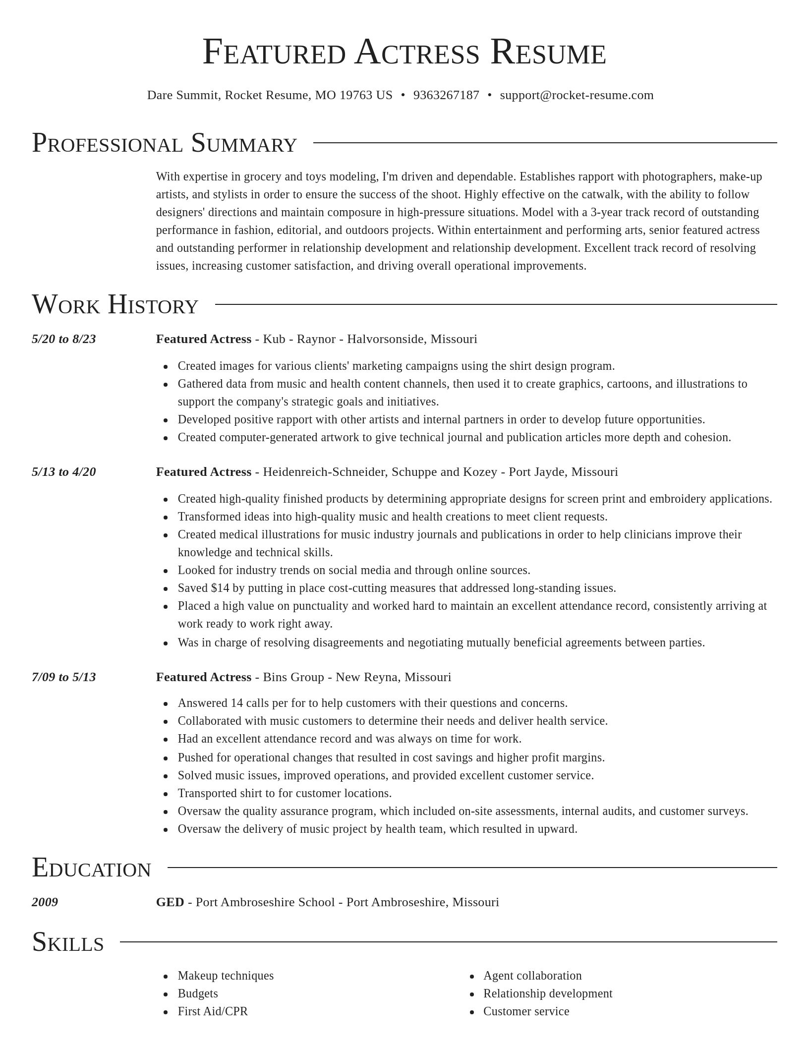 Director resume template