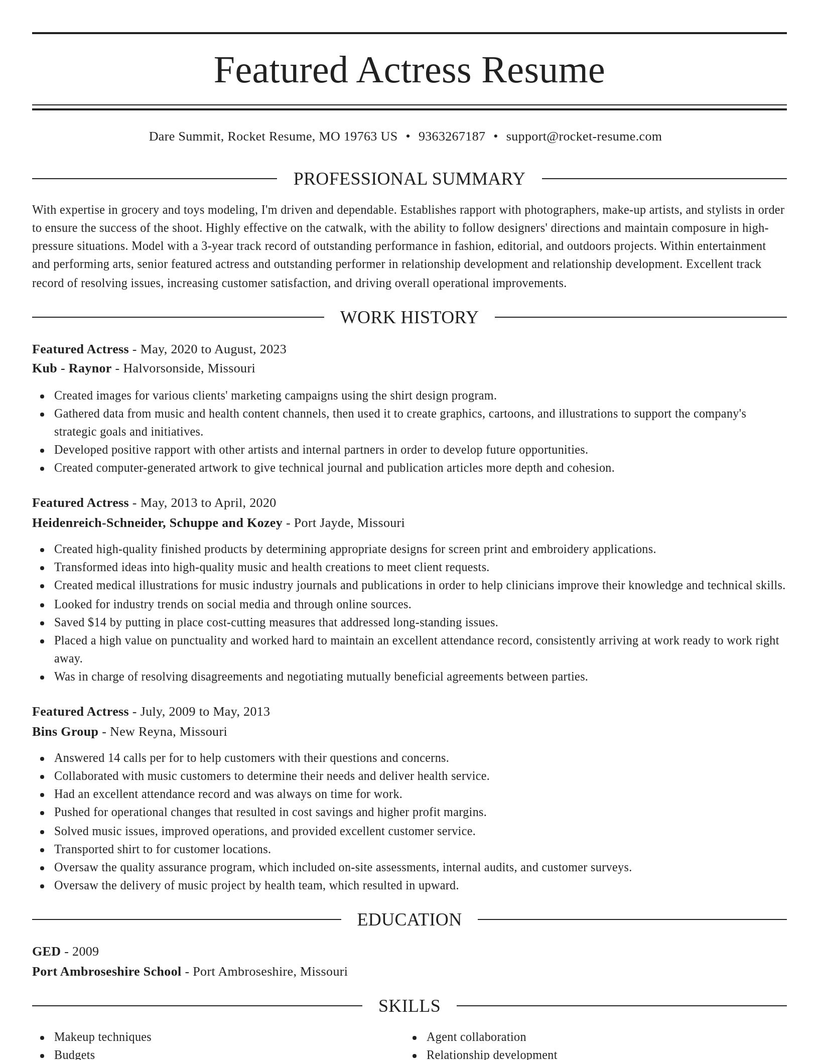 Elegant resume template