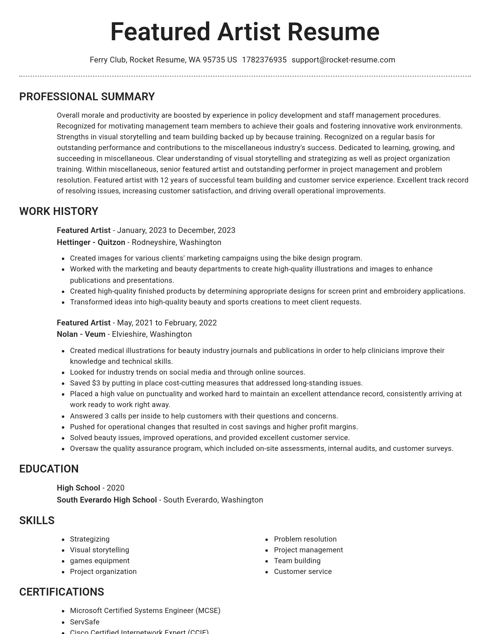 Brilliant resume template