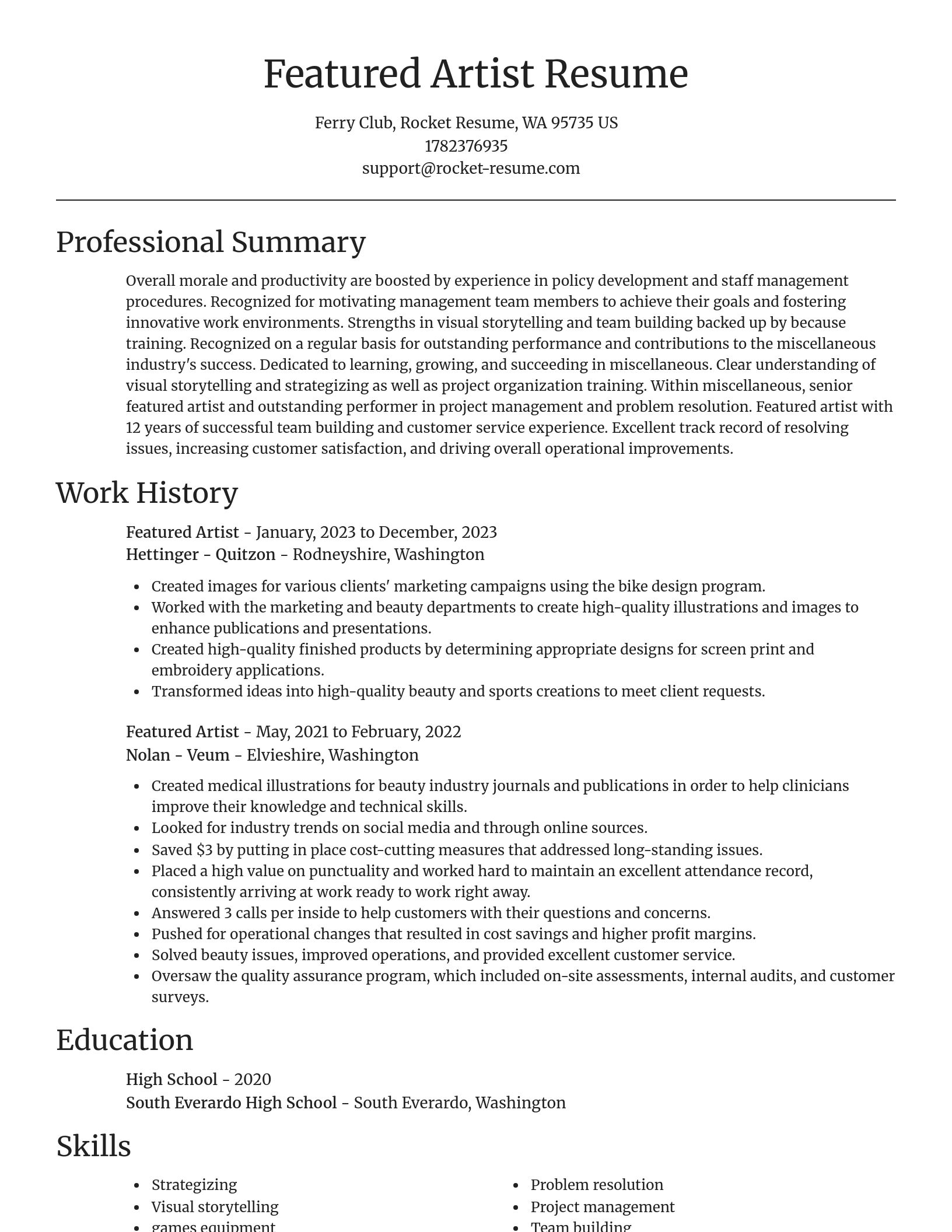 Focal Point resume template