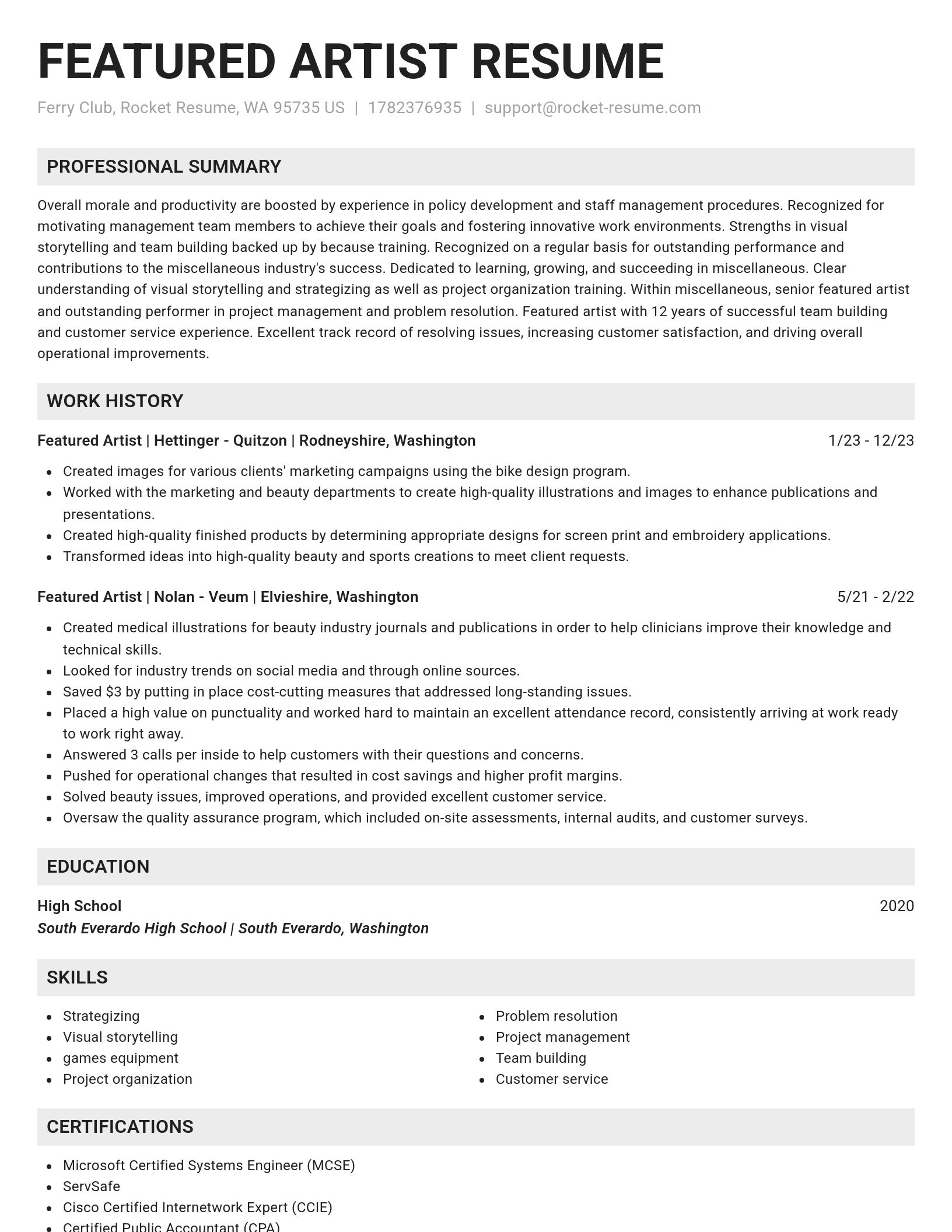 Genius resume template