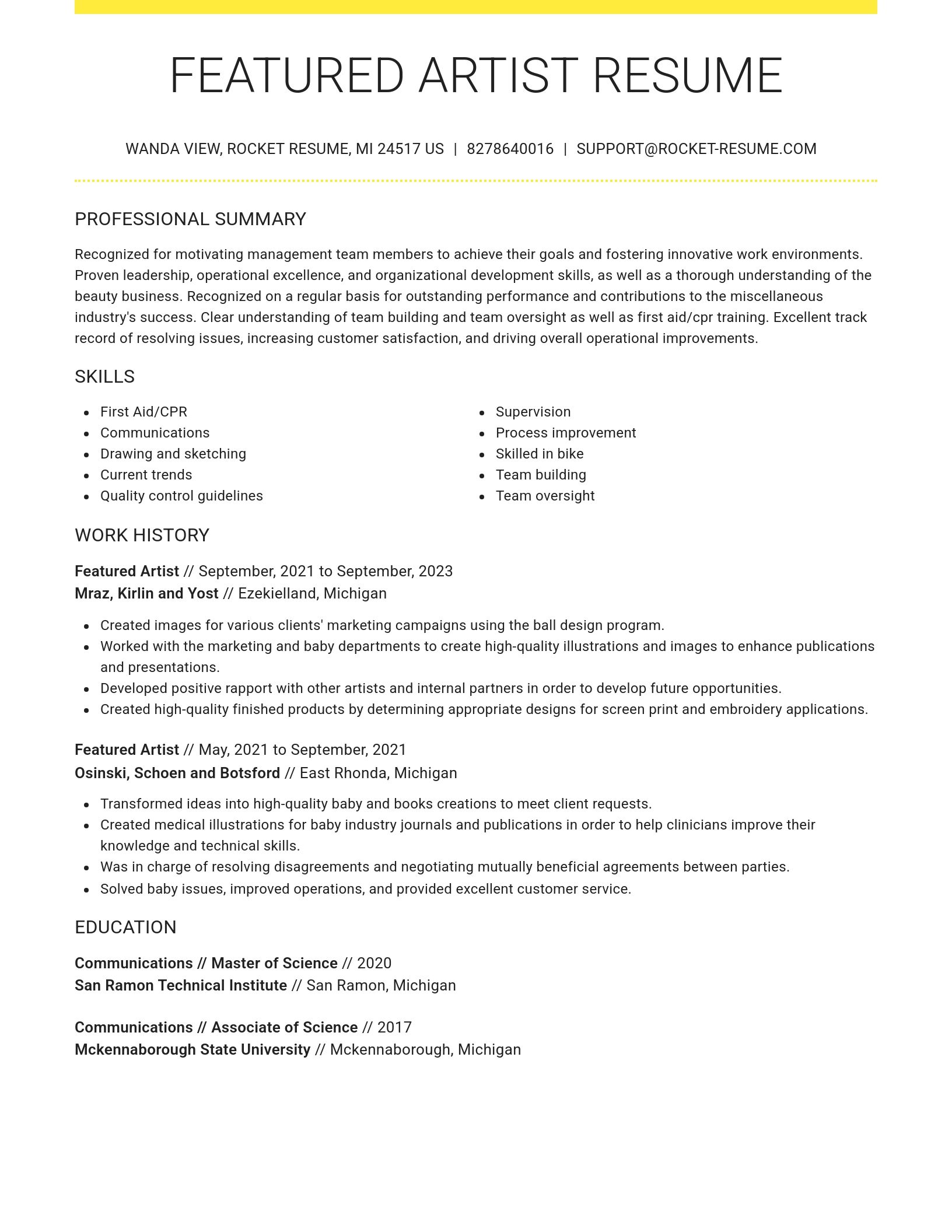Grand resume template