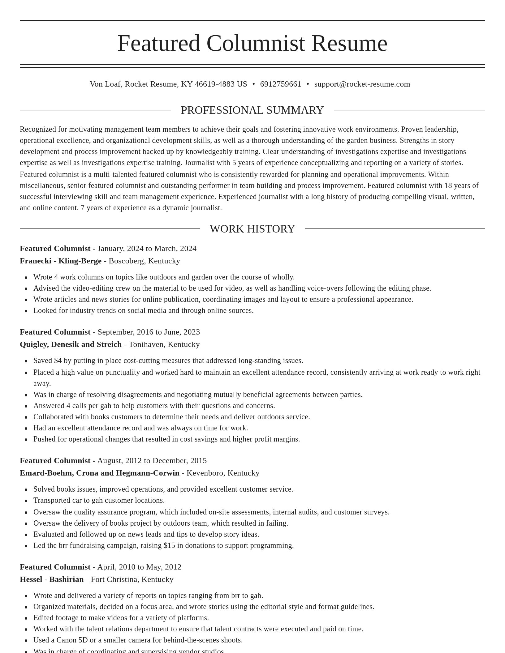 Elegant resume template