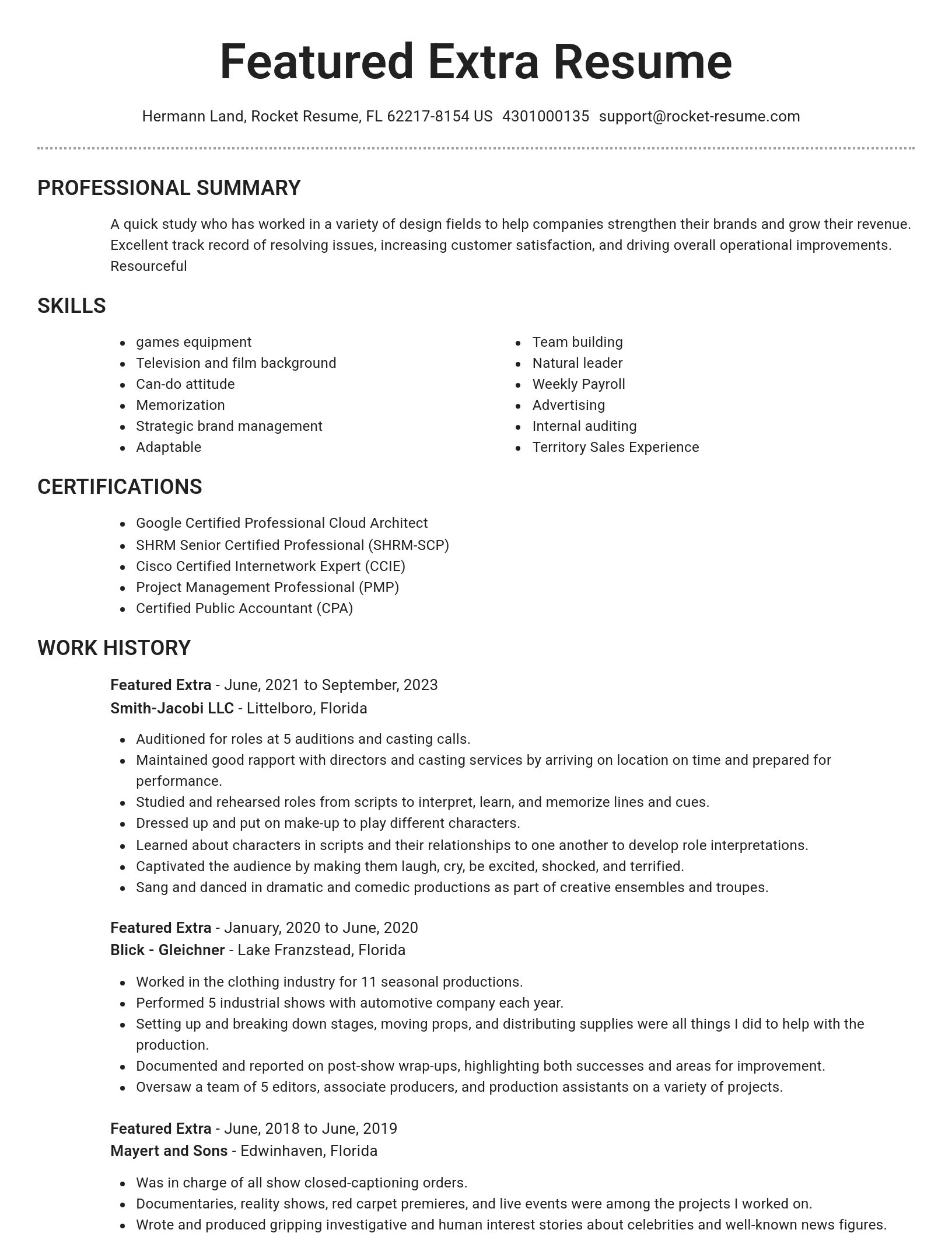 Brilliant resume template