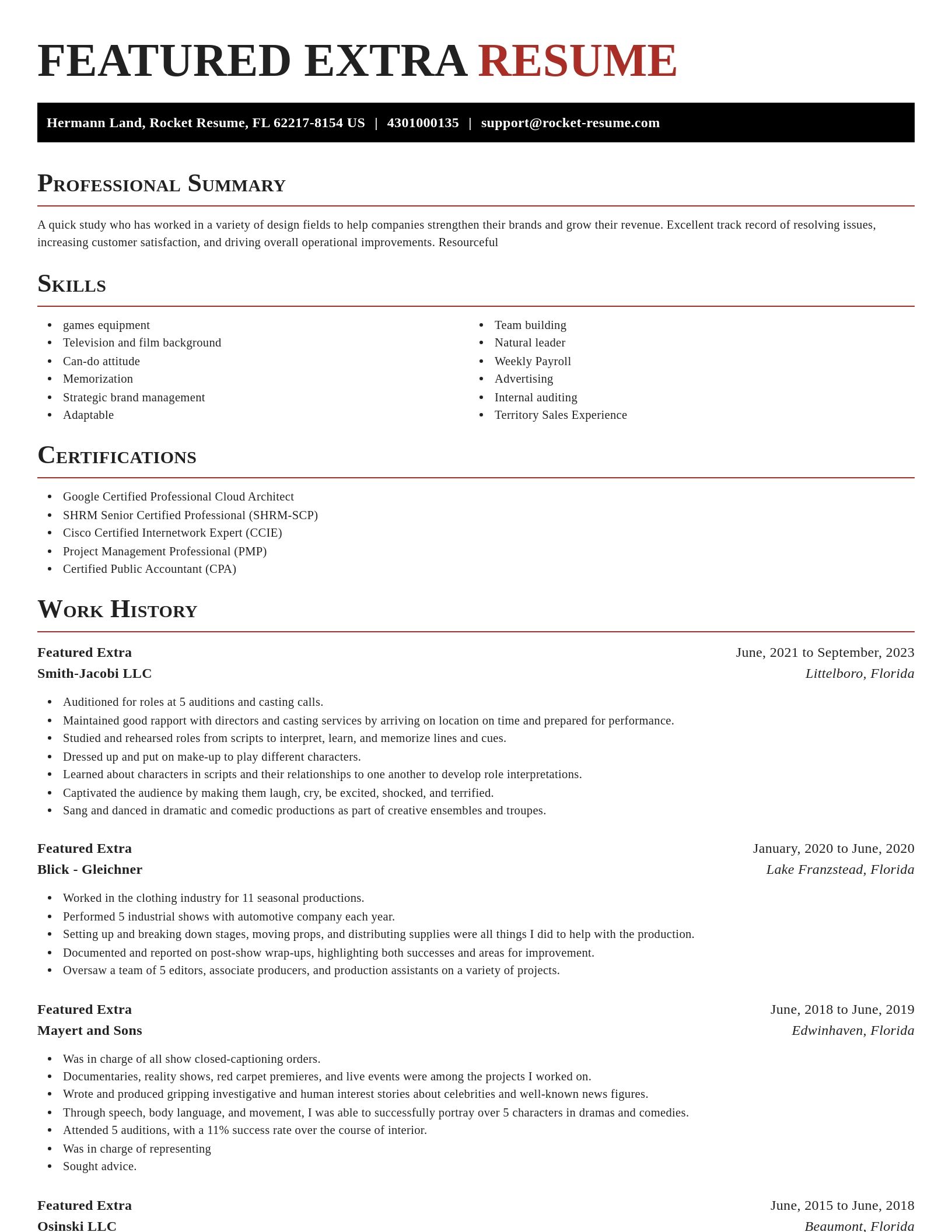 Exquisite resume template