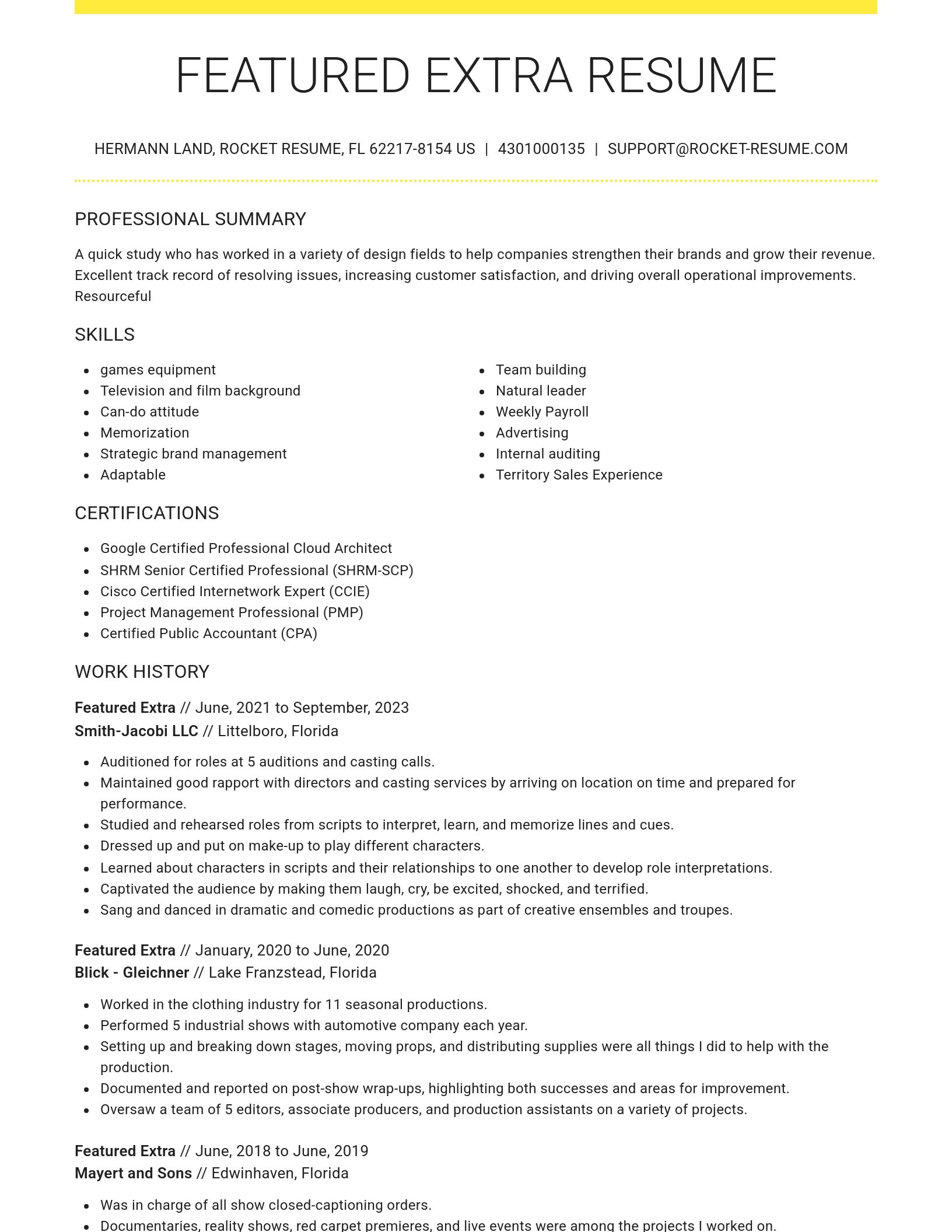 Grand resume template